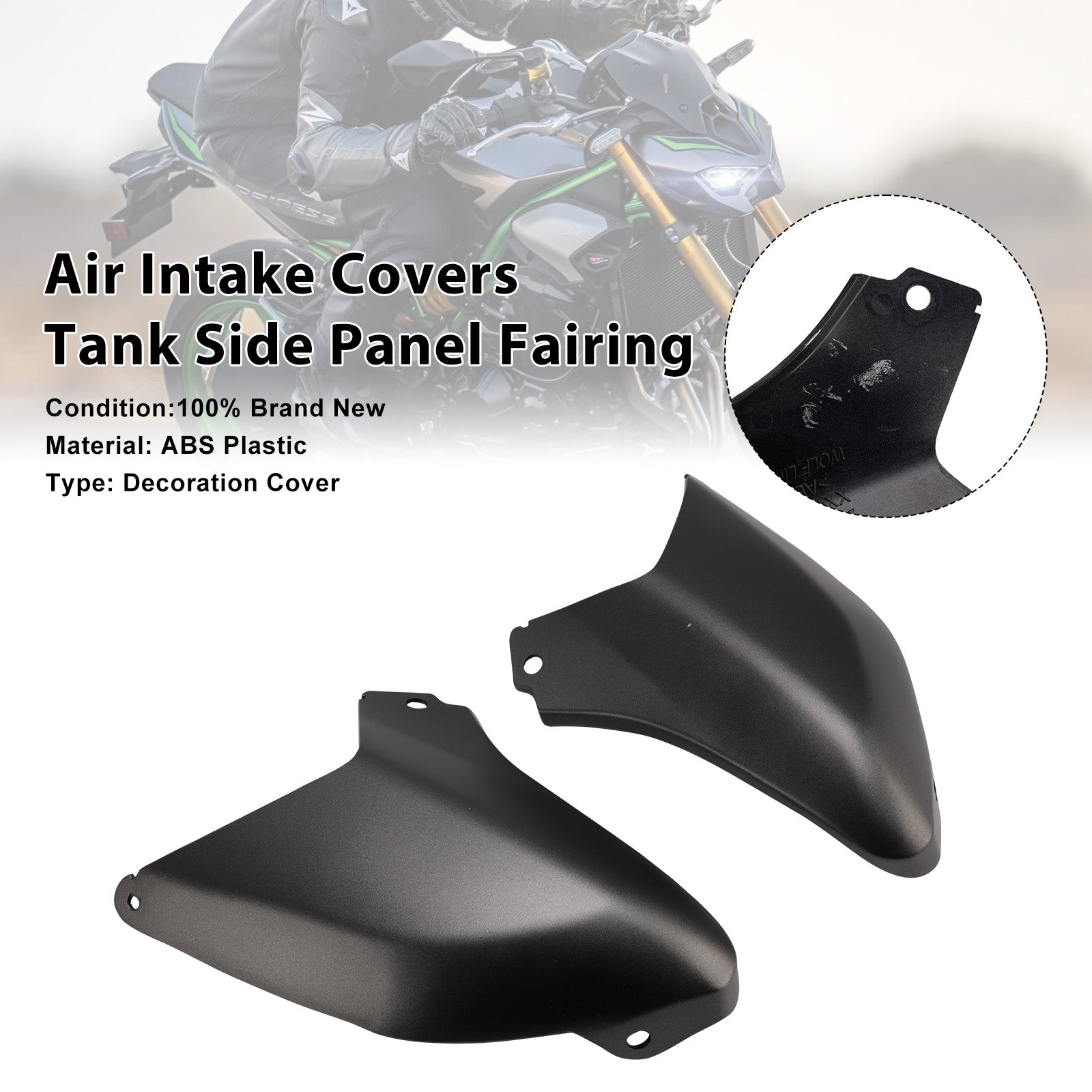 Caches d'admission d'air, carénage latéral du réservoir pour Kawasaki Z900 2025-2026