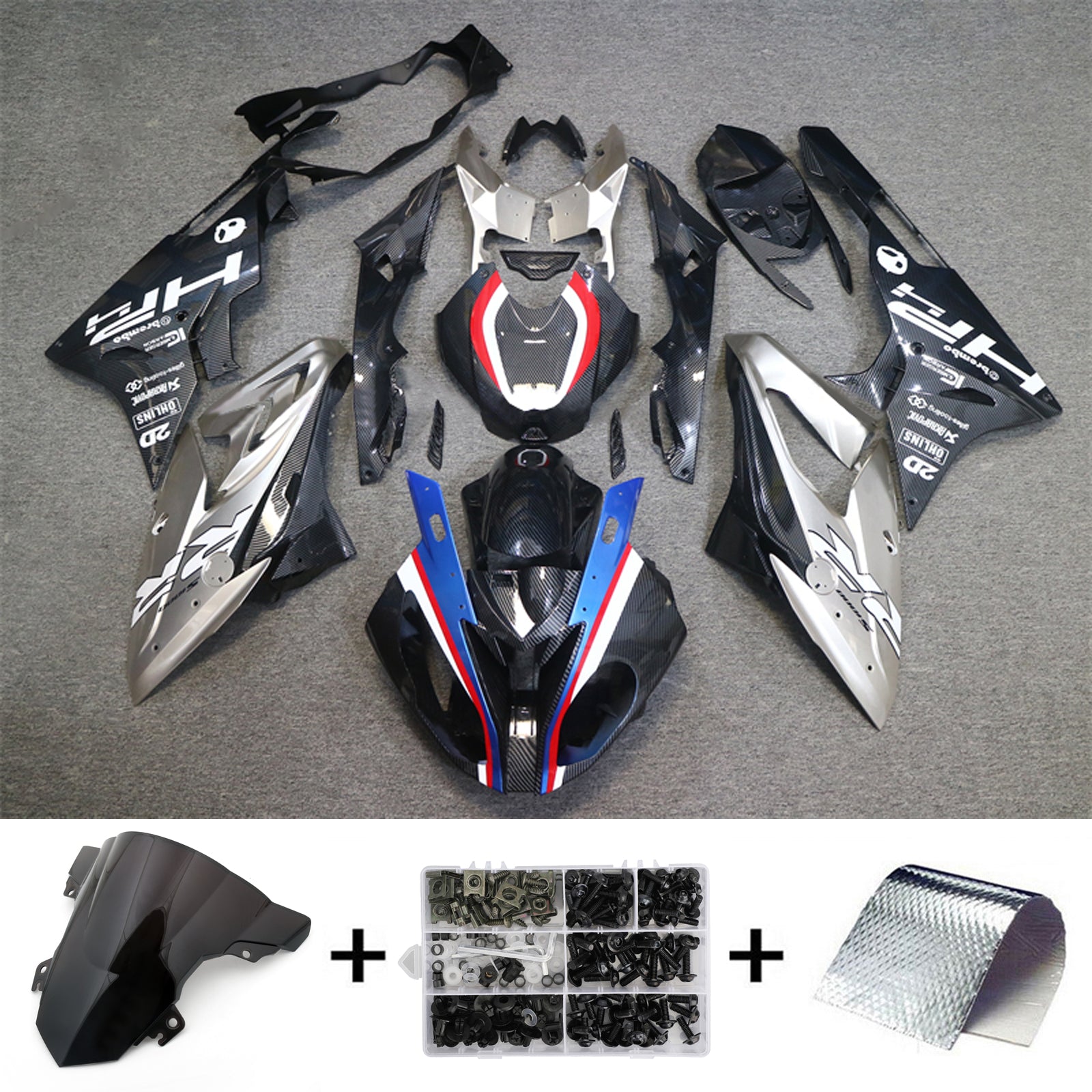 Kit de carénage d'injection pour BMW S1000RR 2015-2016 Carrosserie Plastique ABS