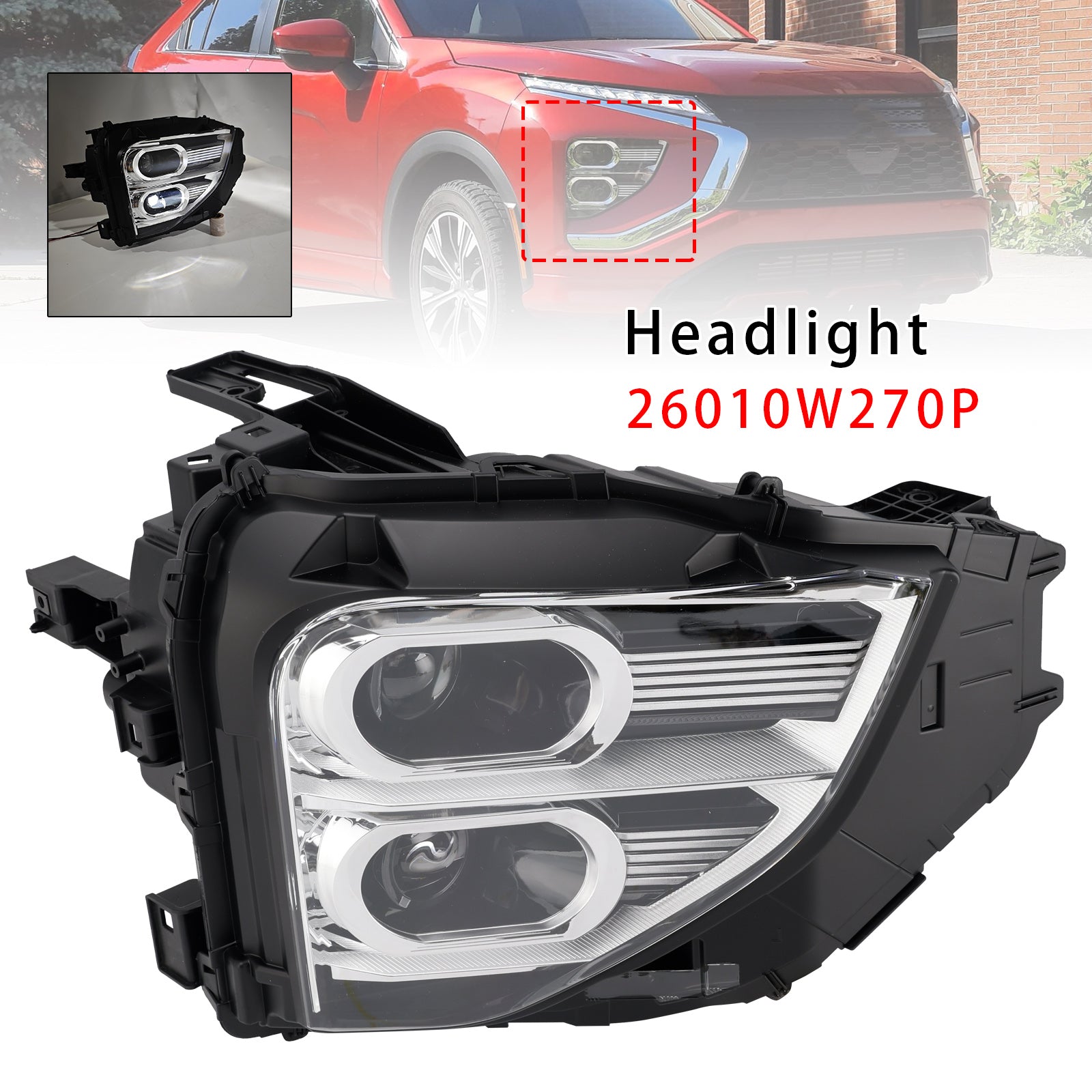 Rechter LED-koplamp 26010W270P staat voor Mitsubishi Eclipse Cross (2022-2025)