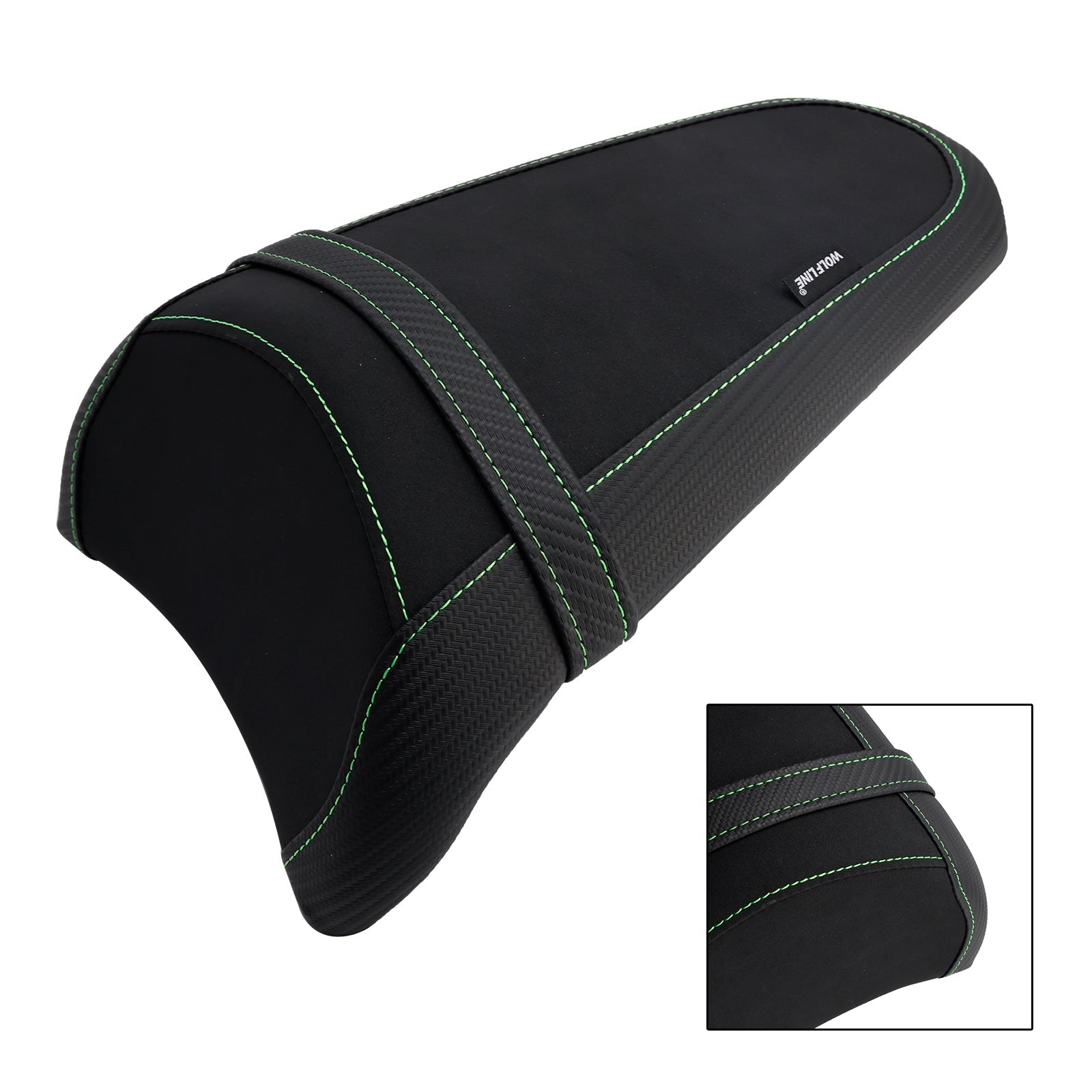 Coussin de selle passager arrière plat en polyuréthane pour Kawasaki Ninja Z650 (2017-2025).