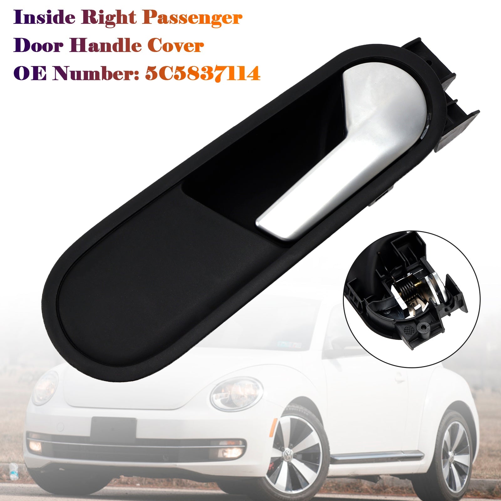 Rechts Binnendeurgreep Cover voor VW Kever 2012-2014 5C5837114