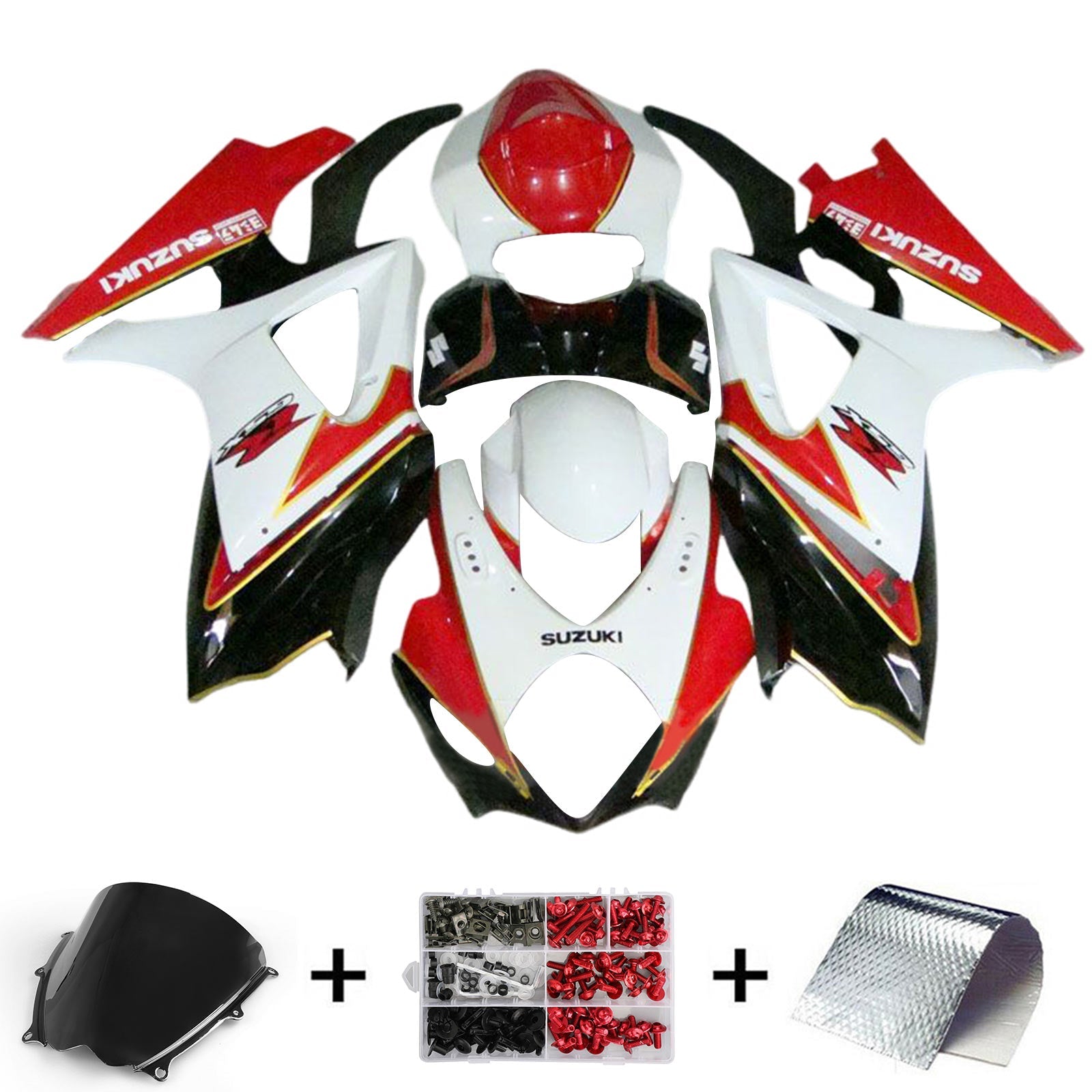 Amotopart Suzuki GSXR1000 2007-2008 K7 Kit de carenado de carrocería de plástico ABS