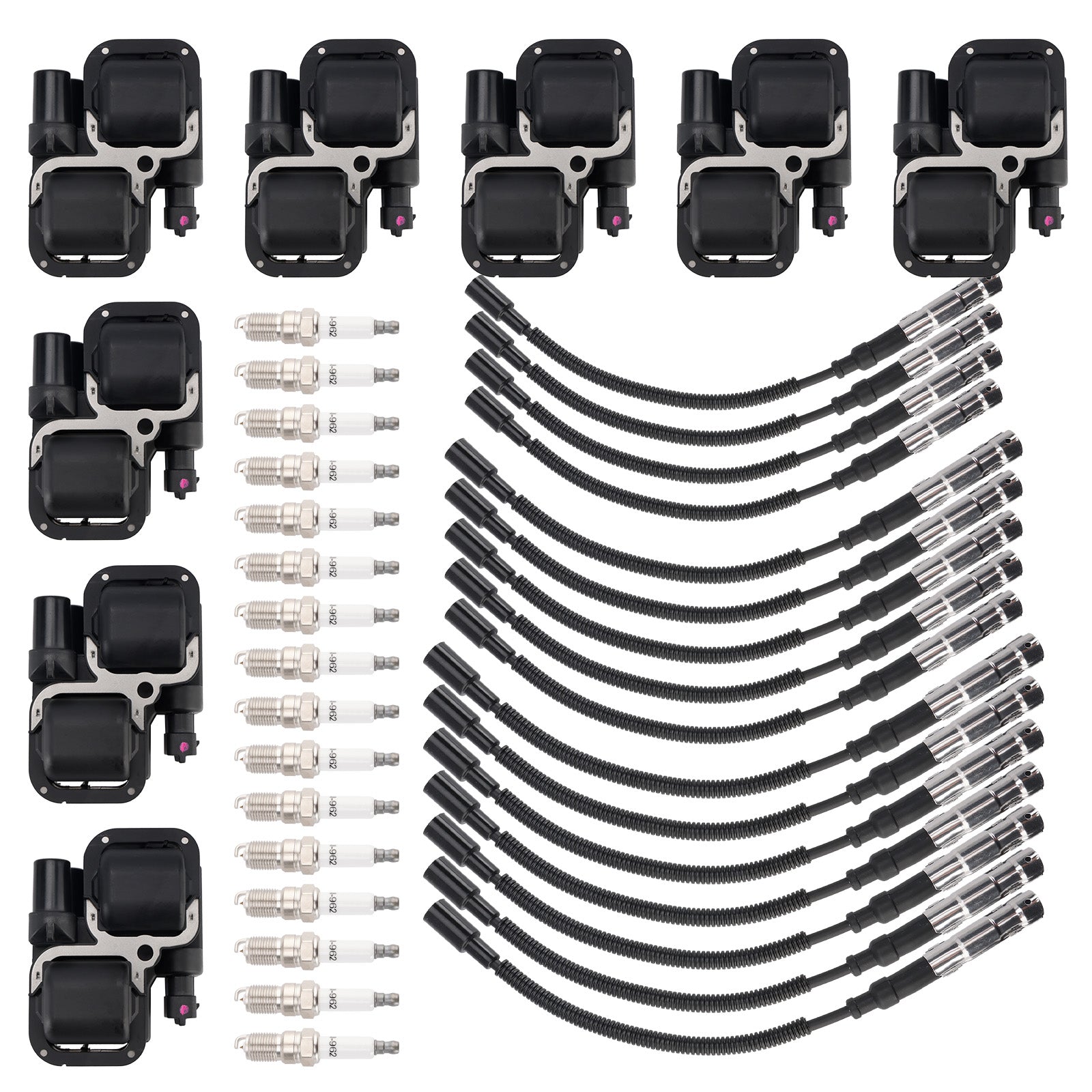 Mercedes Benz C280 1998-2000 8 puolaa d&#39;sytytys + 16 sytytystulppaa&#39;sytytys + 16 johtoa UF359 0001587303