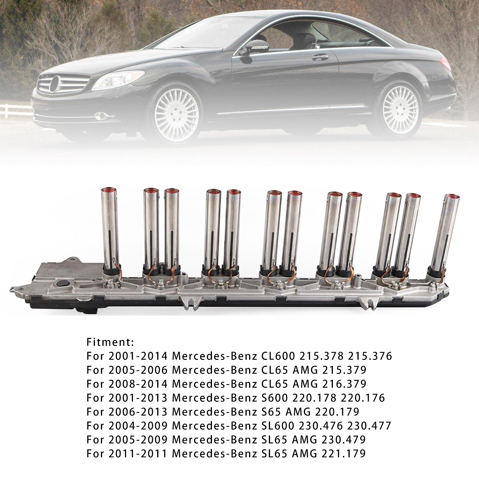 2005-2009 Mercedes-Benz SL65 AMG 230.479 Nouveau Bobine de bobines droites 2751500480 2751500580 2751500680 2751500780