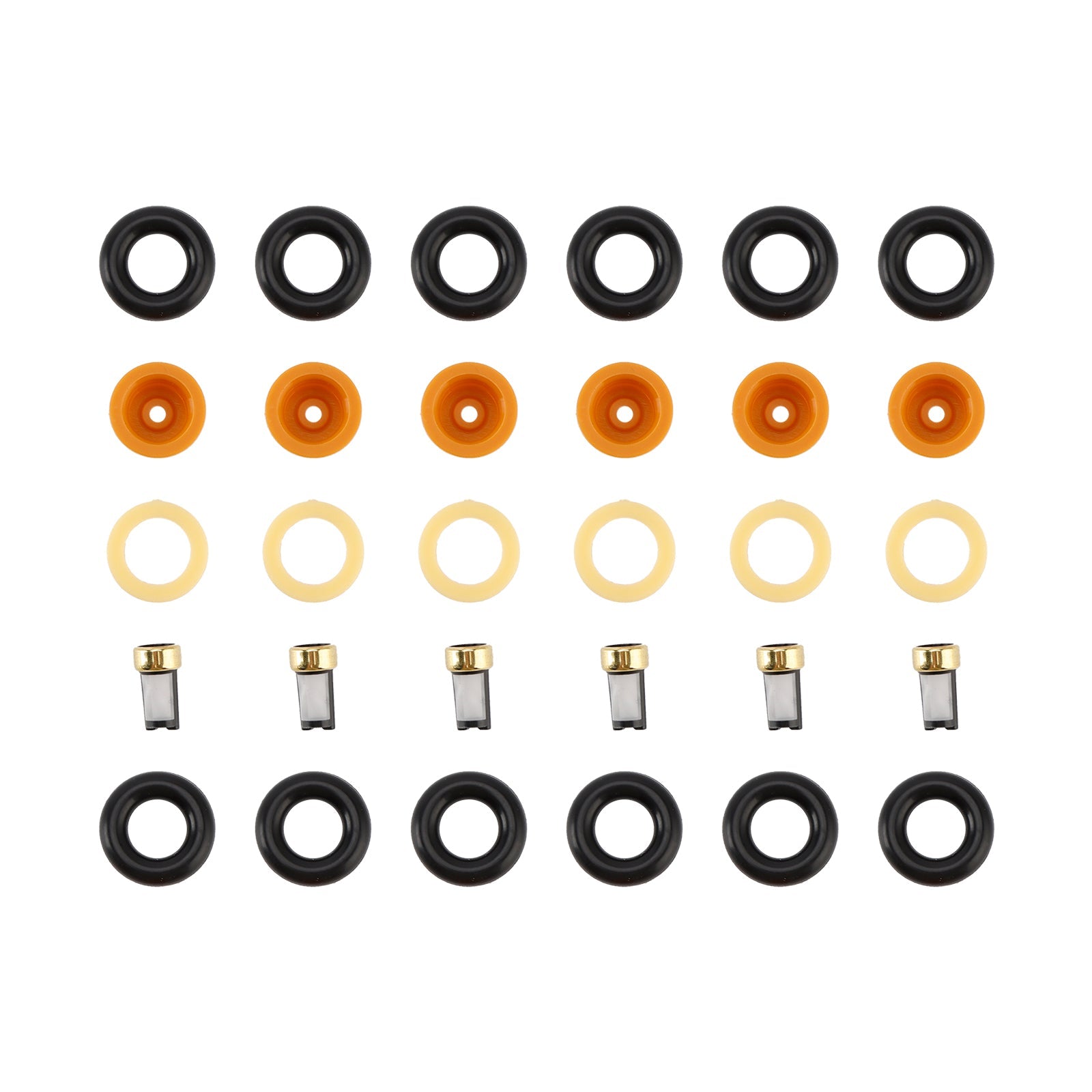 Conjunto de 6 juntas tóricas para inyector de combustible, para Audi 80, 90, 100, A4, A6, A8 2.4, 2.6, 2.8
