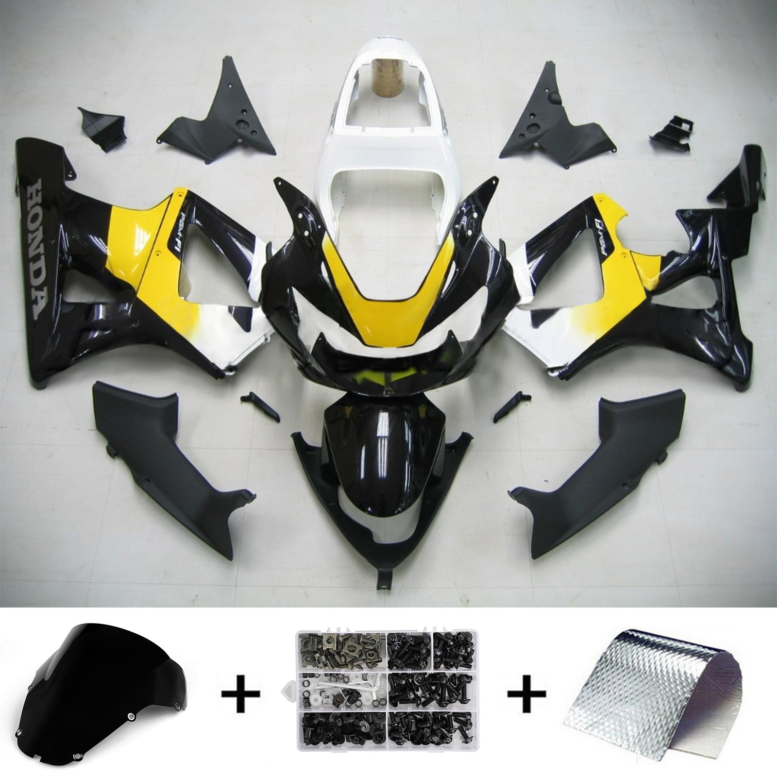 2000-2001 Honda CBR929RR Kit de carénage d'injection Bodywork Abs en plastique