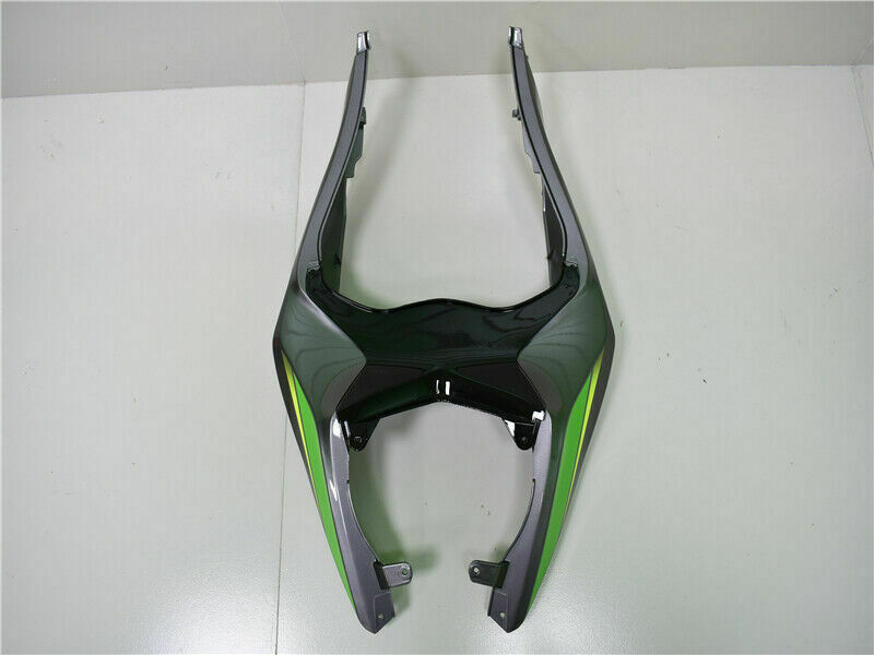 Kit de carénage en plastique moulé par injection vert et noir avec kit de vis pour Kawasaki ZX-6R 2013-2018