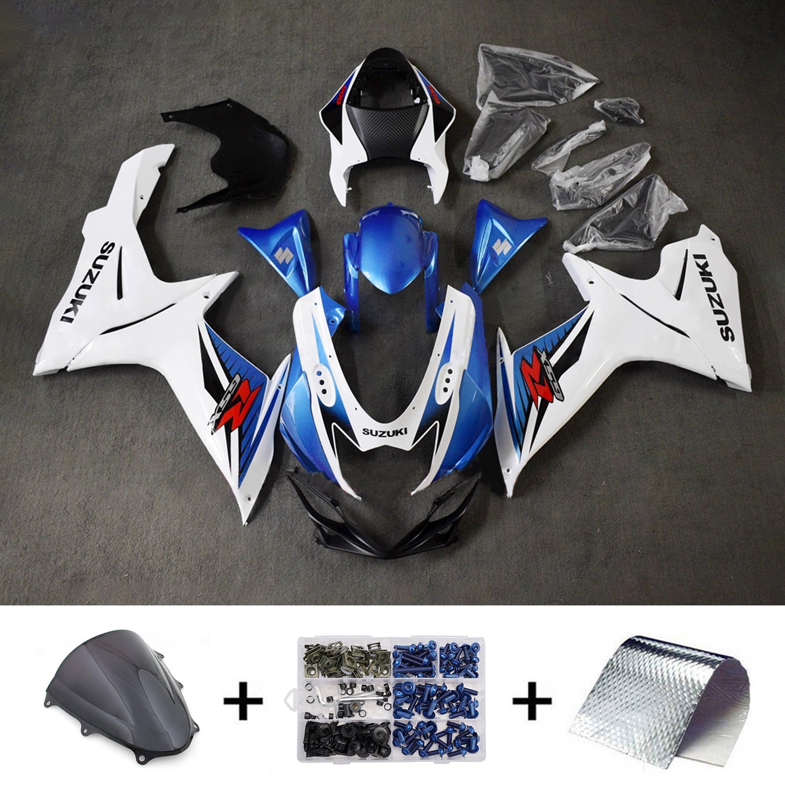 Kit de carénage injecté en plastique ABS pour Suzuki GSXR 600/750 2011-2026 K11