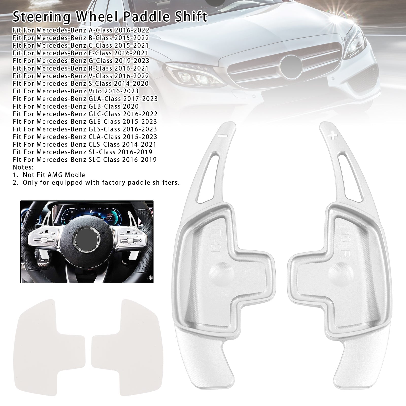 Palety zmiany prędkości za kierownicą dla benz c glc e 2015-2022