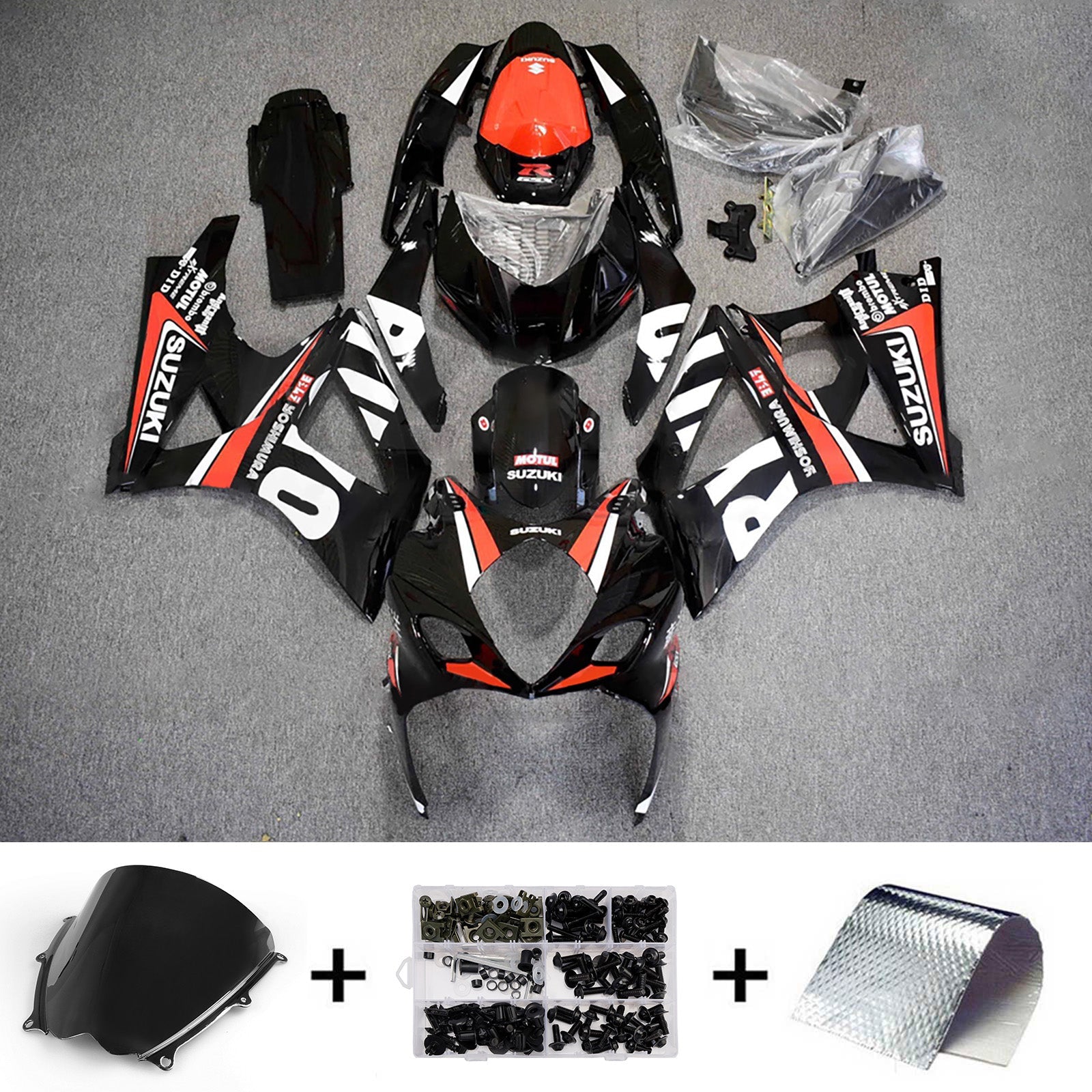 Kit de carénage injecté en plastique ABS pour Suzuki GSXR1000 2007-2008 K7