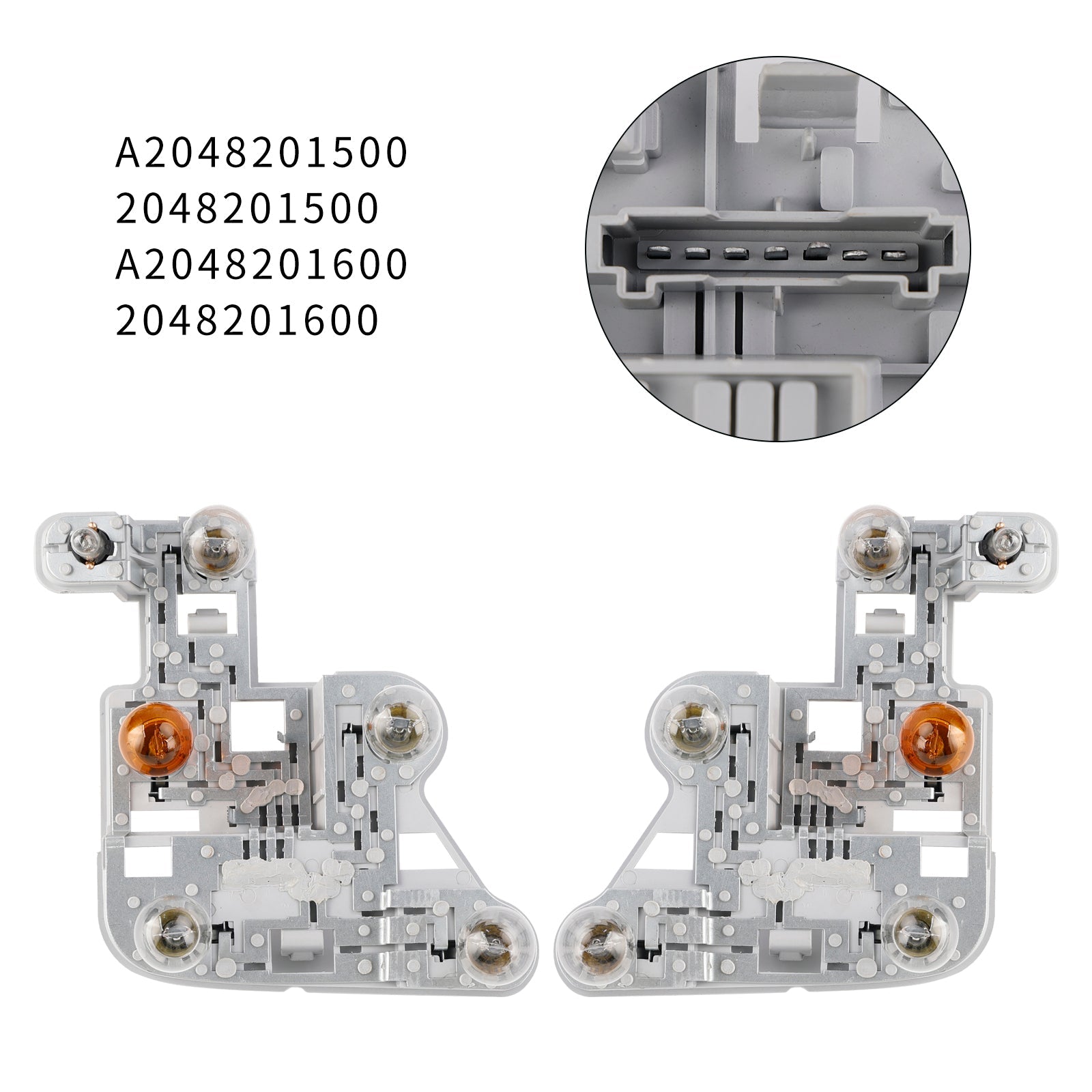 Portalampada posteriore sinistro e destro con lampadine per Mercedes W204 Classe C 2007-2010