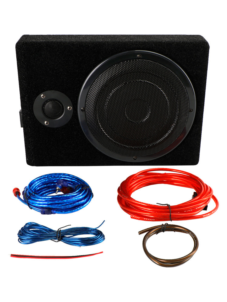 8" 600W autosubwoofer voor onder de stoel, versterker, luidspreker, audiosubwoofer, slanke behuizing, VS
