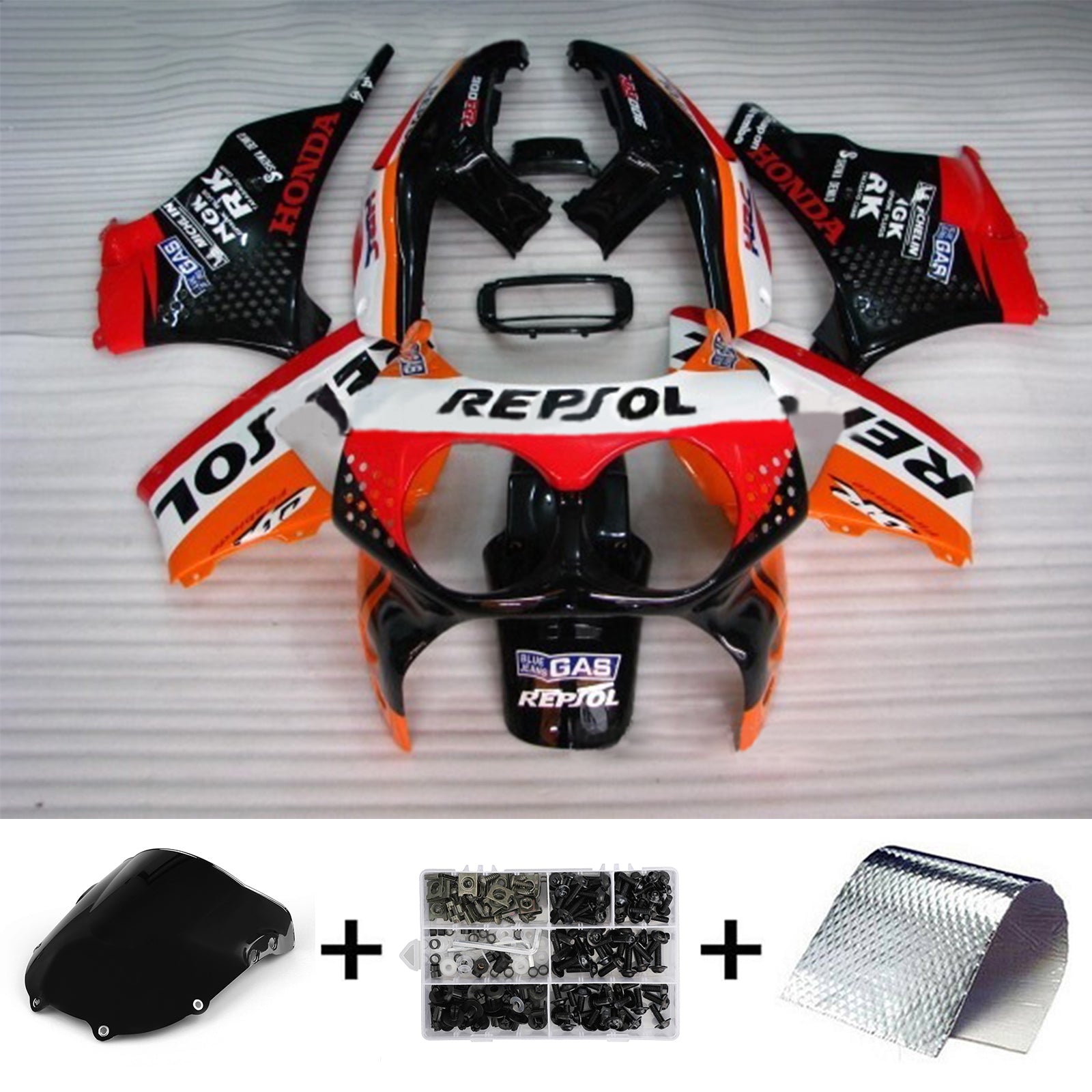 1992-1993 Honda CBR900RR 893 Kit de carénage injection de carrosserie en plastique Abs