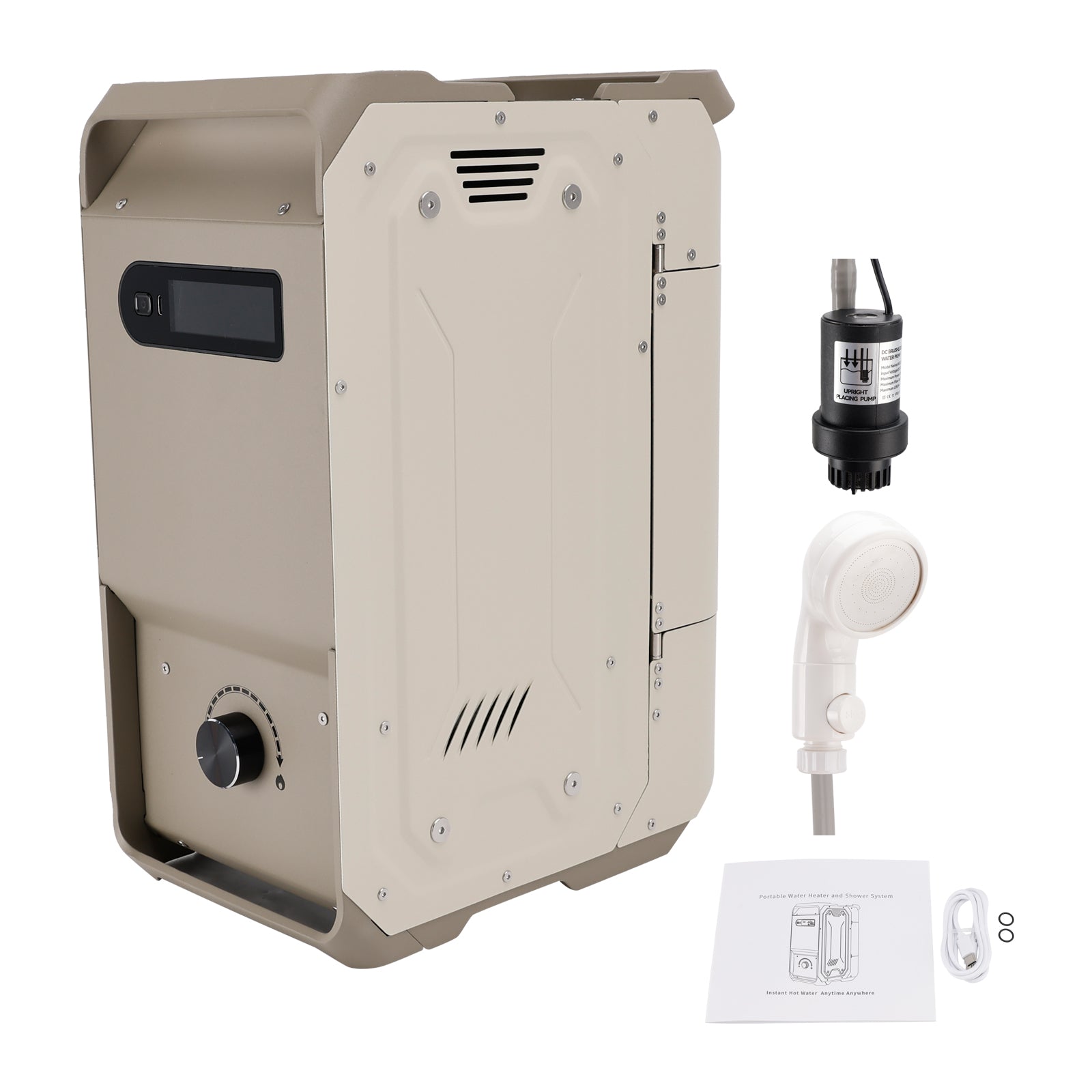 Scaldabagno portatile per camper, 7800 mAh, autonomia 3,3 ore, ricaricabile, per la pulizia del campeggio.