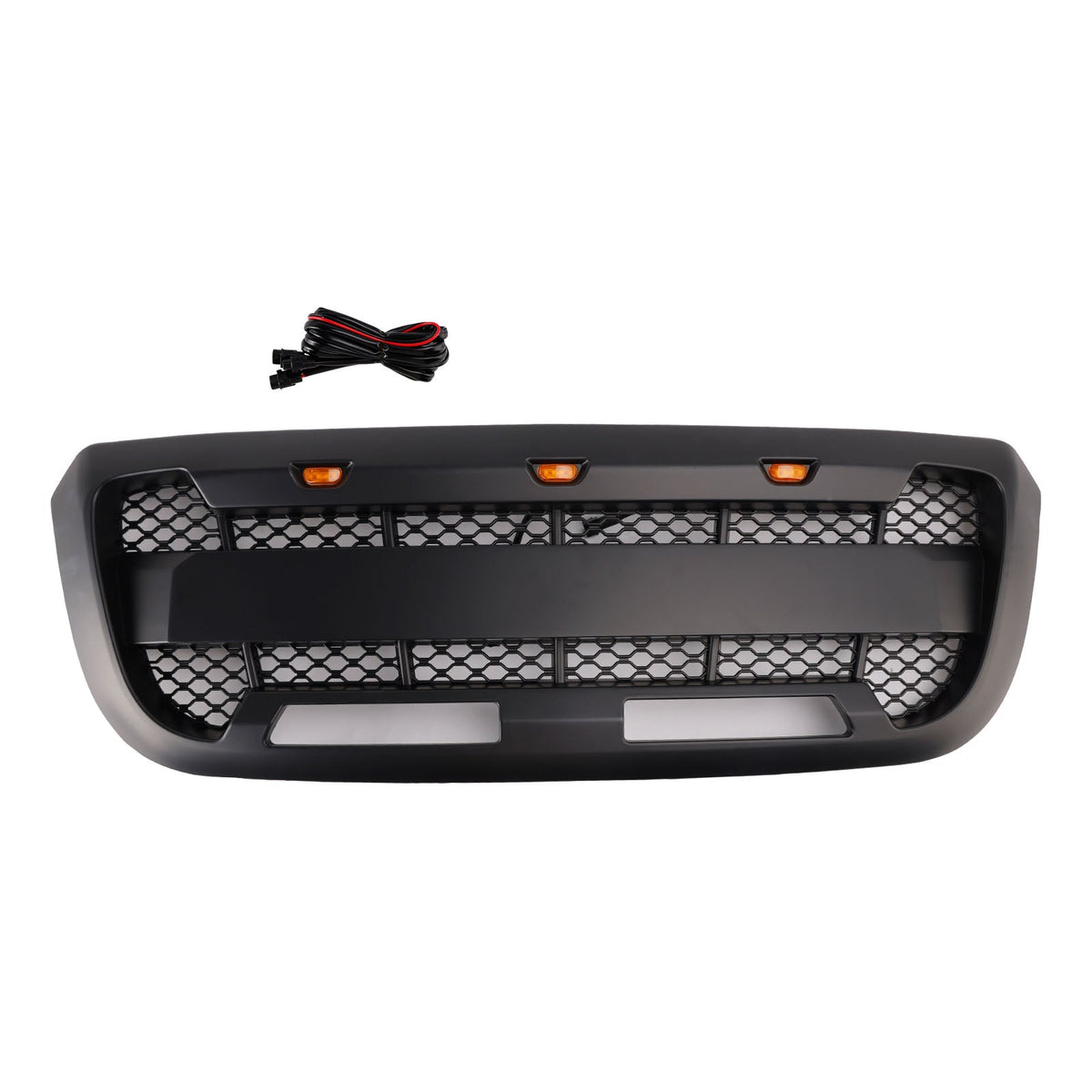 Calandre de pare-chocs avant noire mate avec éclairage LED pour Ford Ranger (2004-2011).