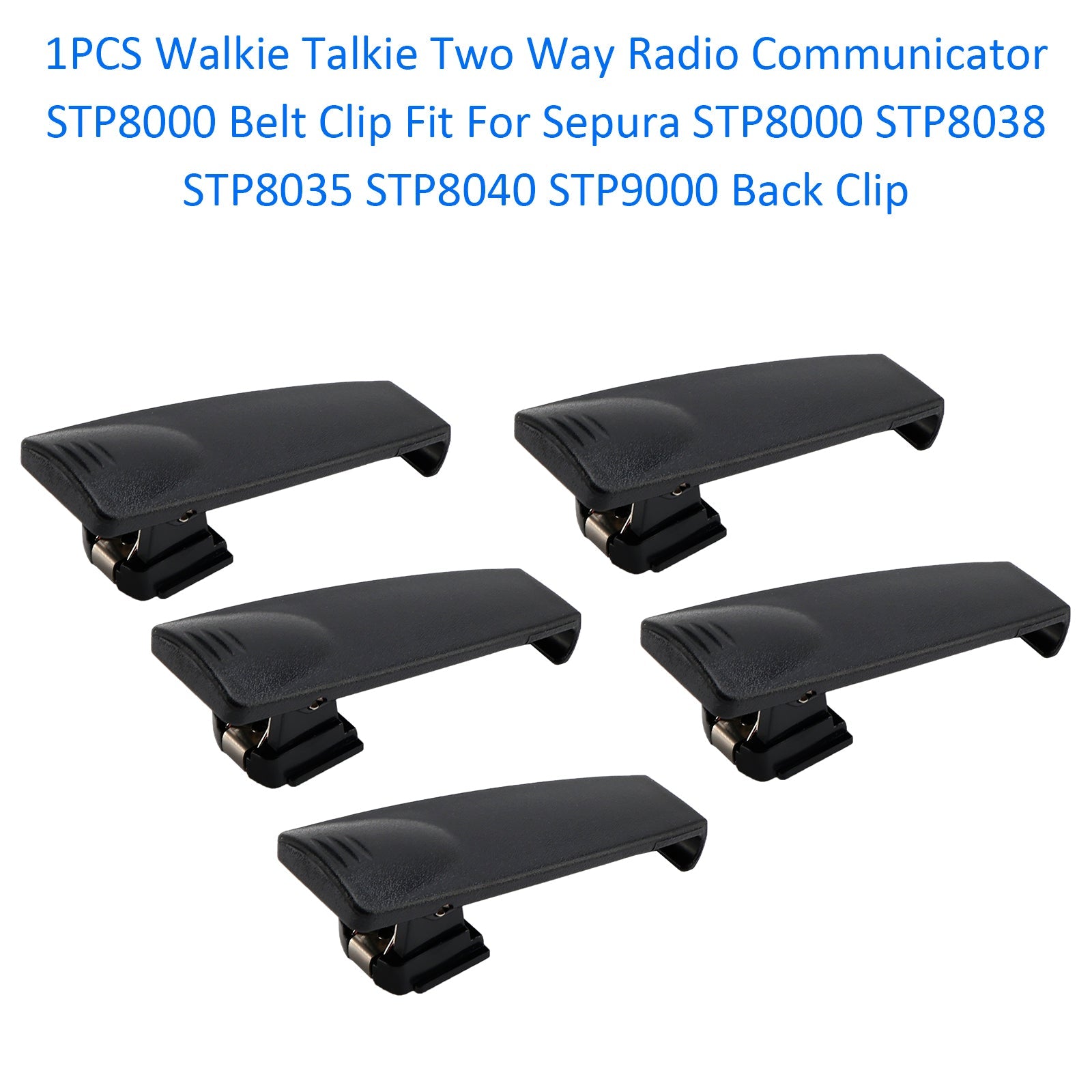 Lot de 5 clips de ceinture SL1M pour talkie-walkie Sepura STP8000, STP8038 et STP8035 (clip arrière)