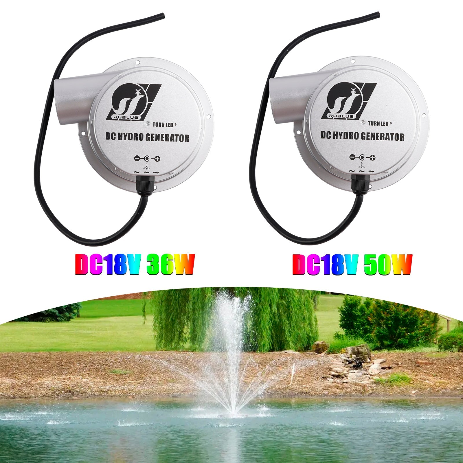 Mały generator hydroelektryczny 12 V, wysoka wydajność bez szczotek 18 V CC 36 w/50 W