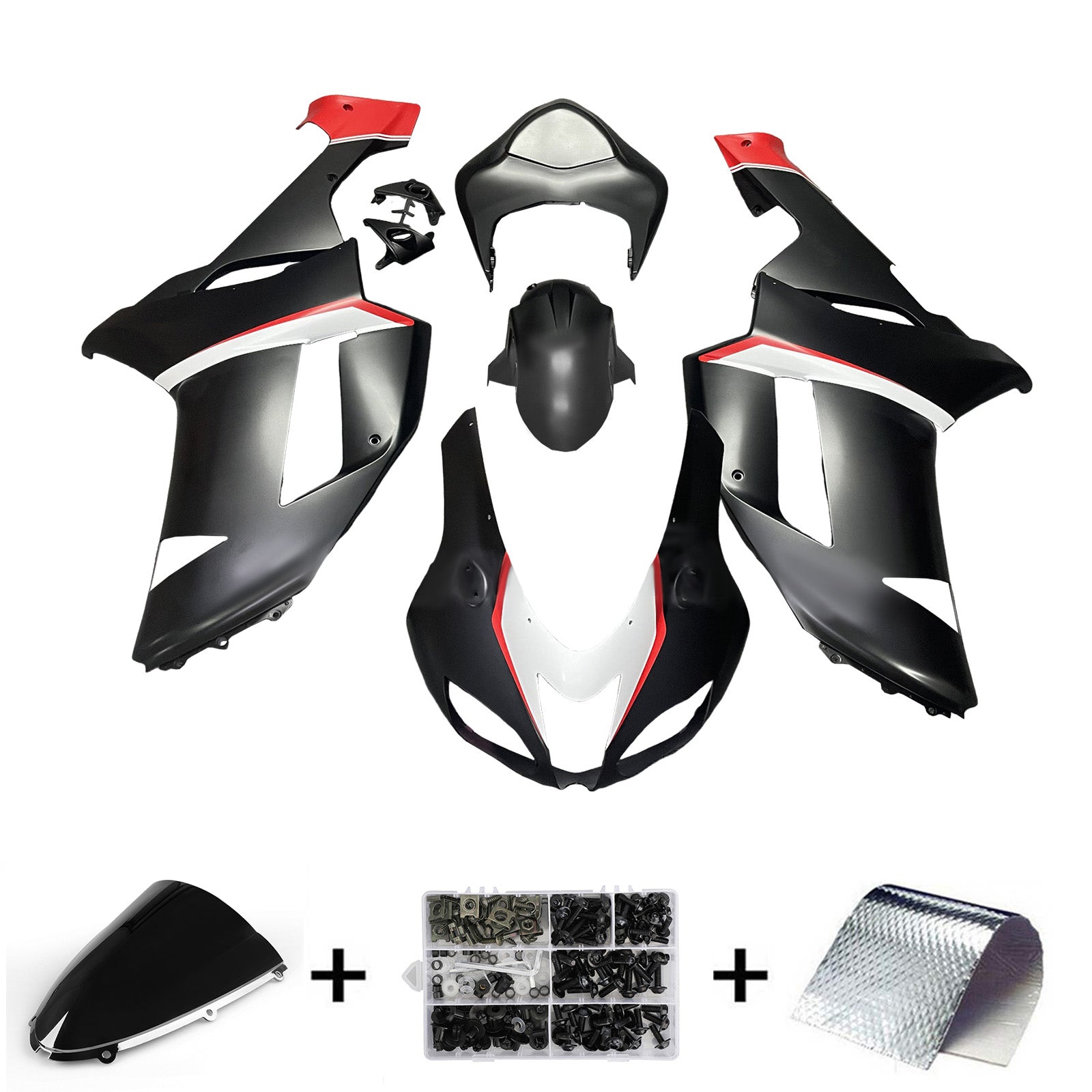 Injectie kuipkit, ABS Plastic carrosserie voor Kawasaki ZX6R 636 2007-2008