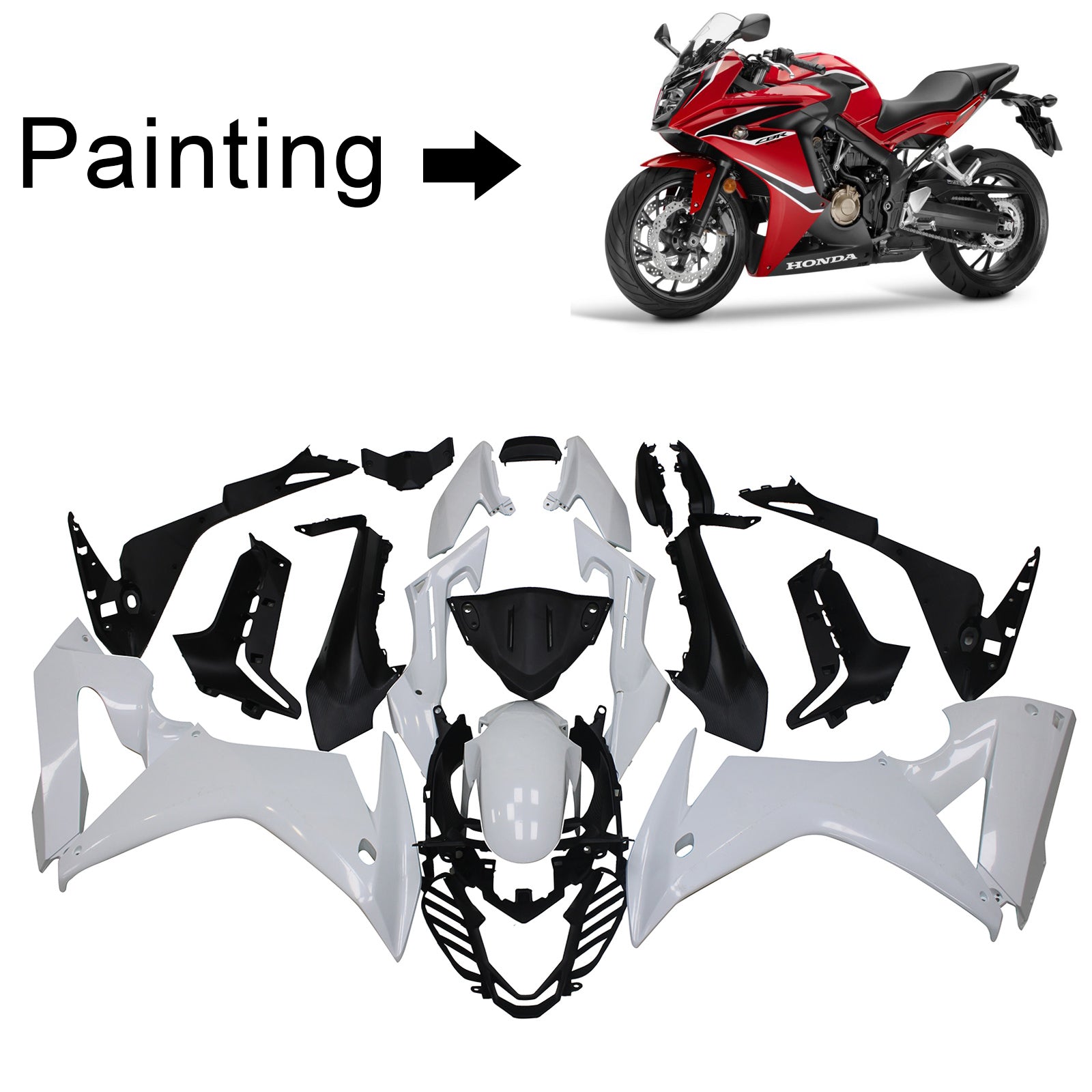 2014-2016 Honda CBR650F Kit de carénage d'injection carrosserie plastique ABS