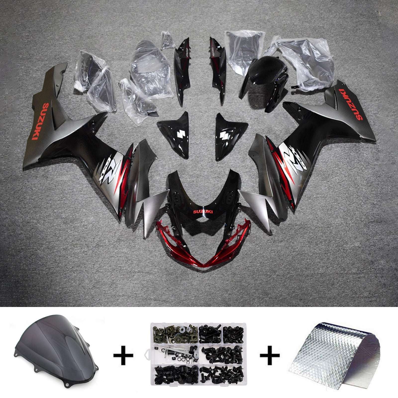 Kit de carénage injecté en plastique ABS pour Suzuki GSXR 600/750 2011-2026 K11