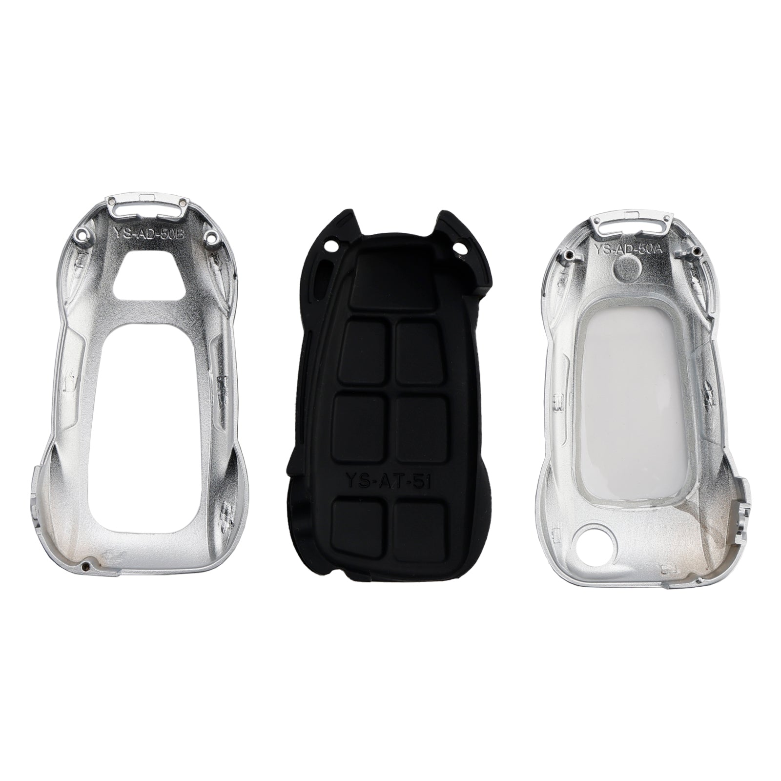 Srebrna skórzana obudowa kluczyka ze stopu cynku do Audi A1 A3 S3