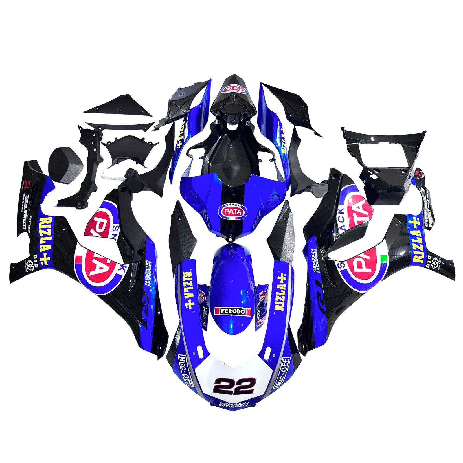 Kit de carénage par injection , carrosserie en plastique ABS Pour Yamaha YZF 1000 R1 2015-2019