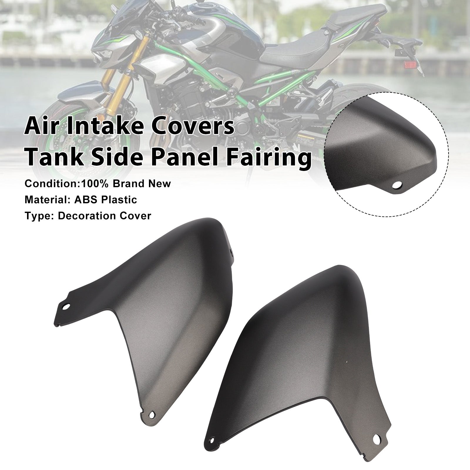 Caches d'admission d'air, carénage latéral du réservoir pour Kawasaki Z900 2025-2026