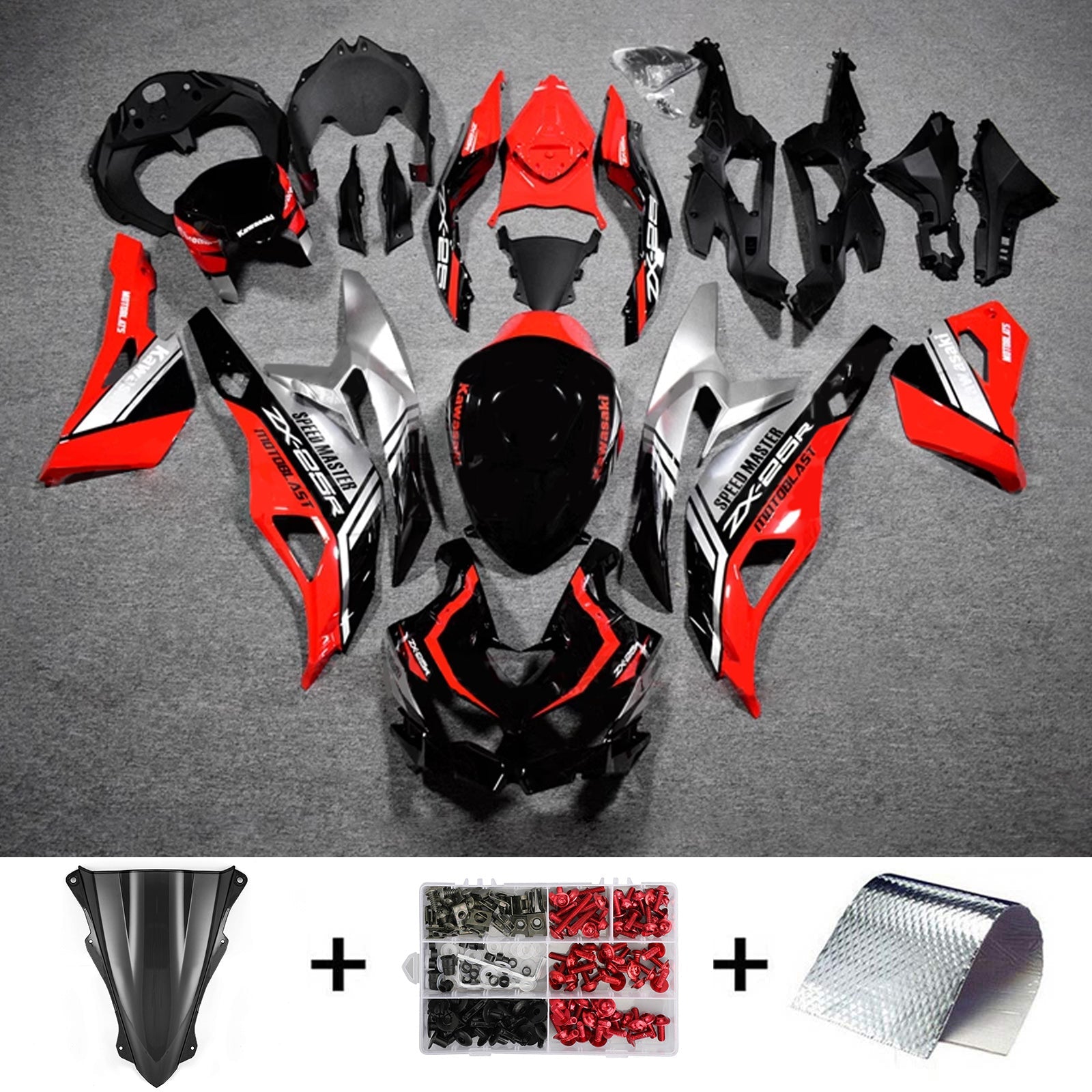 Kit carena iniezione Kawasaki Ninja ZX-25R ZX-4R ZX-4RR 2019-2024