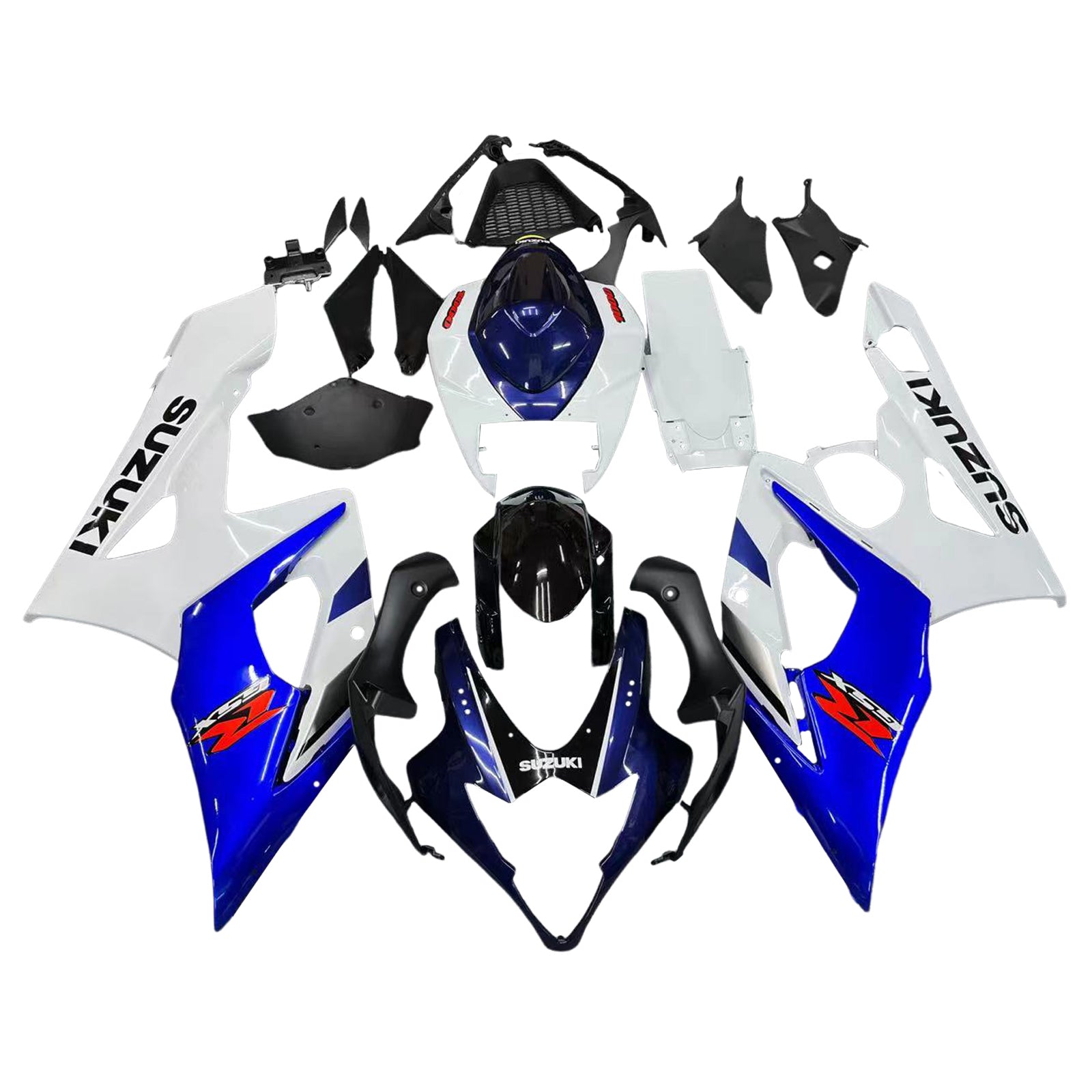 Carenados Amotopart 2005-2006 Suzuki GSXR 1000 Blanco Azul GSXR Genérico