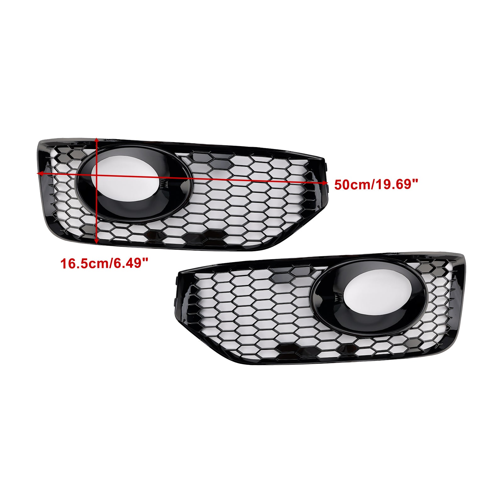 Grille de protection des phares antibrouillard pour VW T5 T5.1 S-line 2010-2015, noir brillant