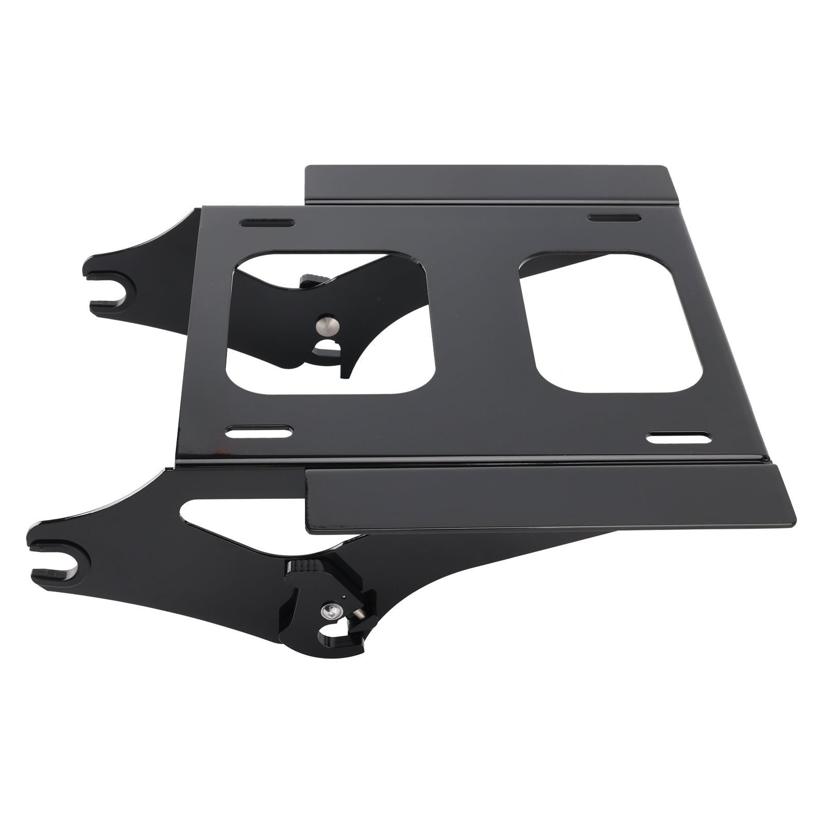 Porte-bagages amovible noir pour deux personnes, compatible avec les modèles Touring FLHR, FLHX et FLTRX (2009-2025).