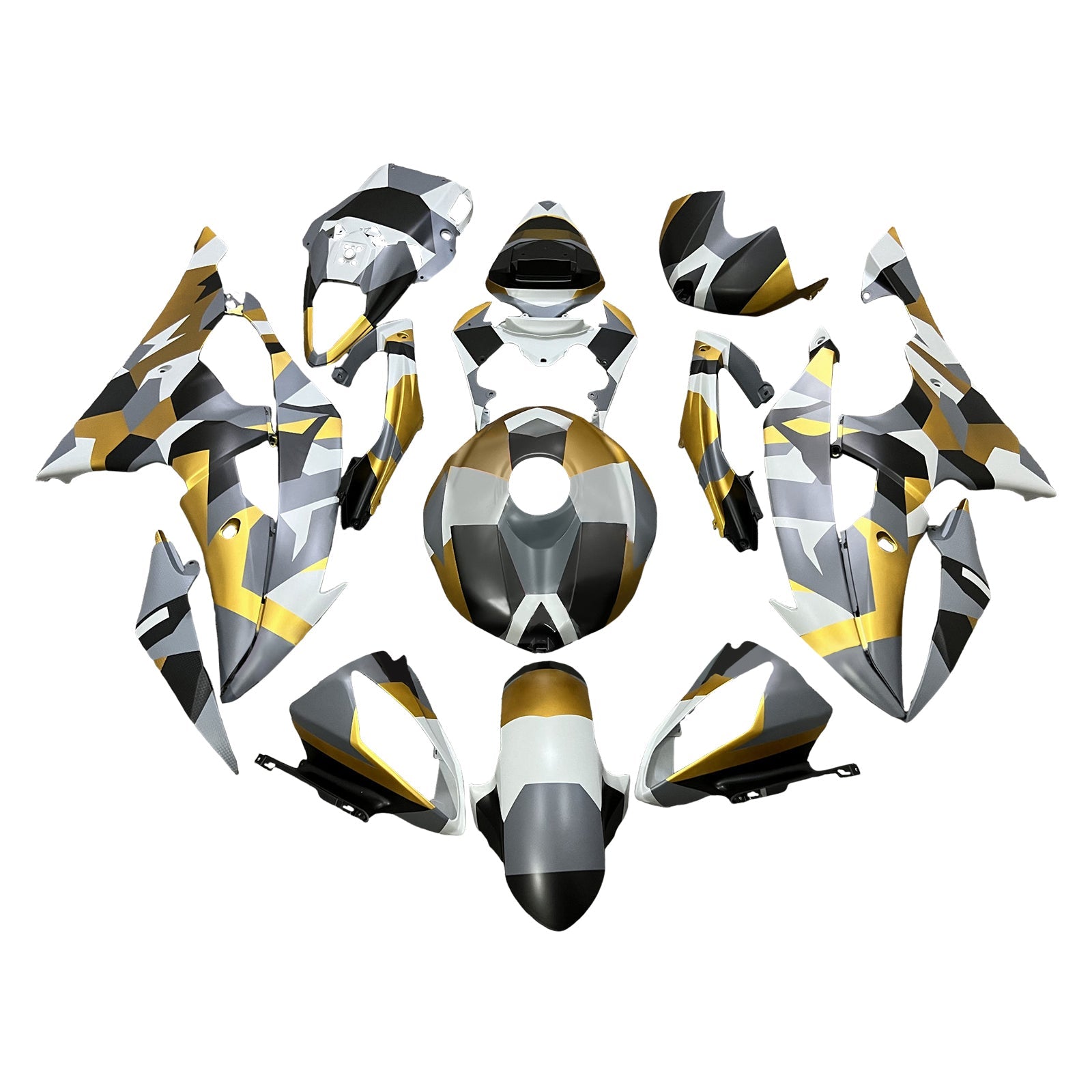 Kit de carénage injecté en plastique ABS pour Yamaha YZFR6 YZF-R6 2008-2016