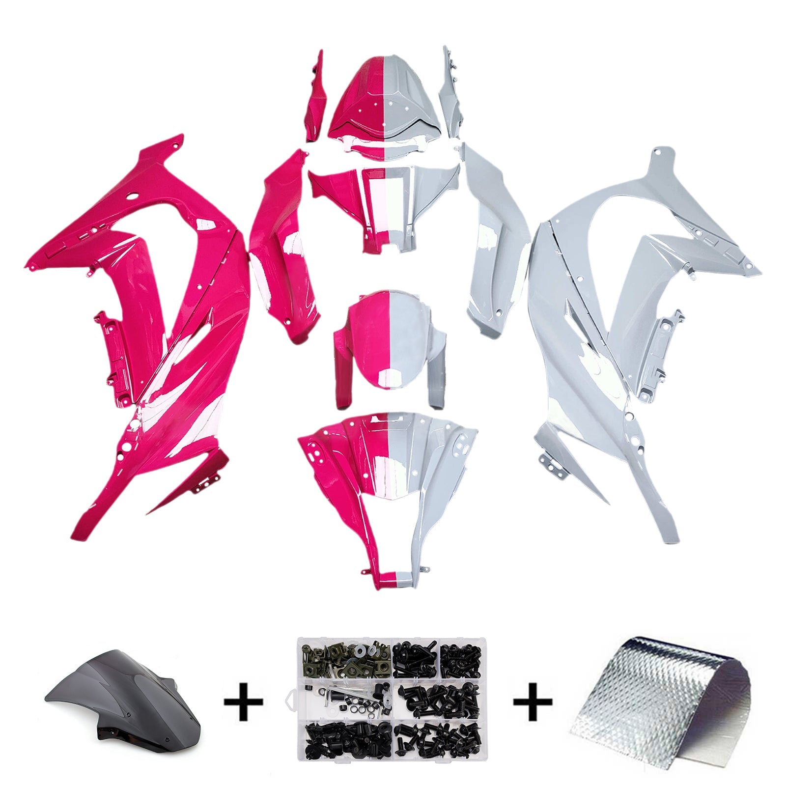 Kit de carénage par injection, carrosserie en plastique ABS pour Kawasaki ZX10R 2011-2015
