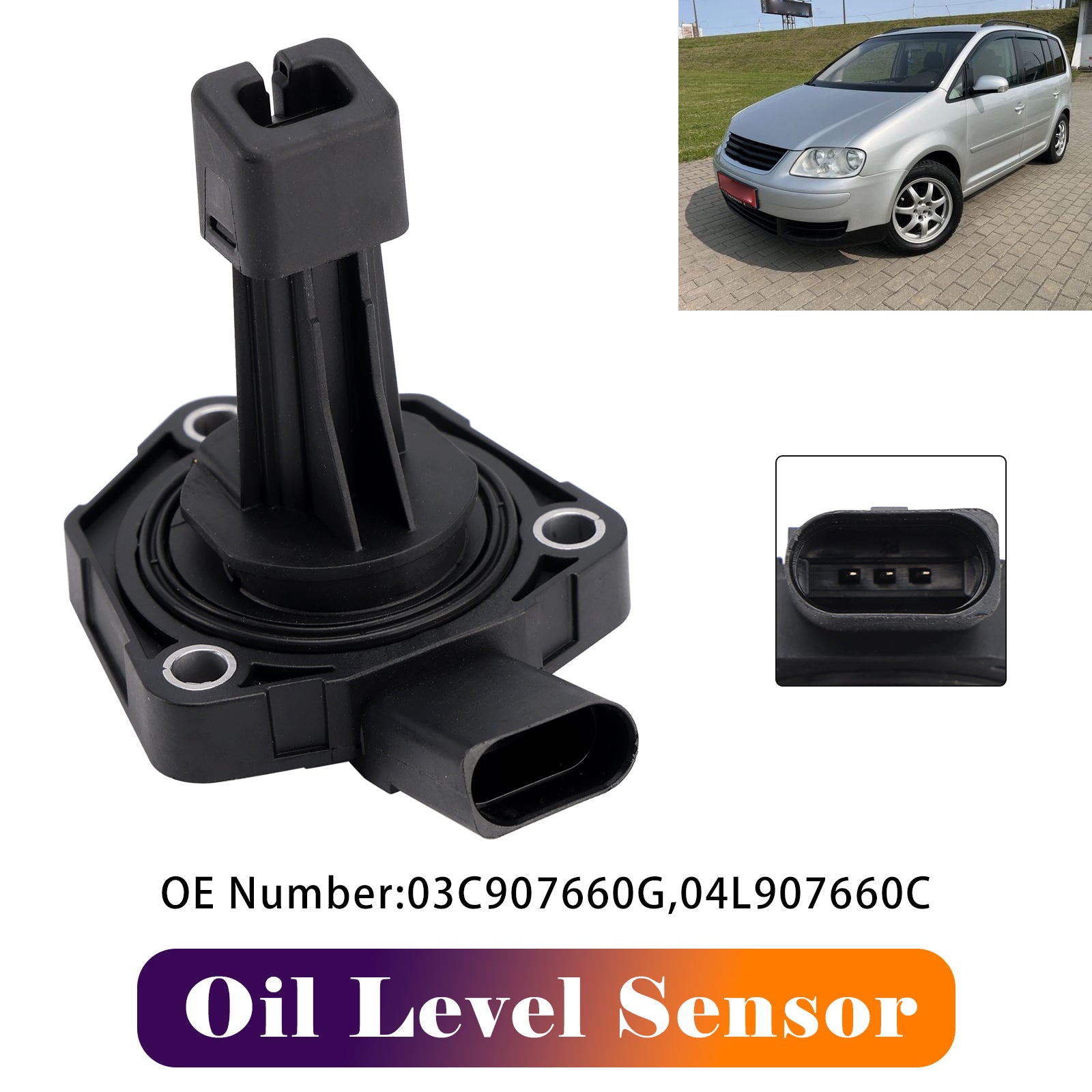 Capteur de niveau d'huile 04L907660C pour Audi A6 C6, Seat, Skoda et VW 1.6 et 2.0 TDI