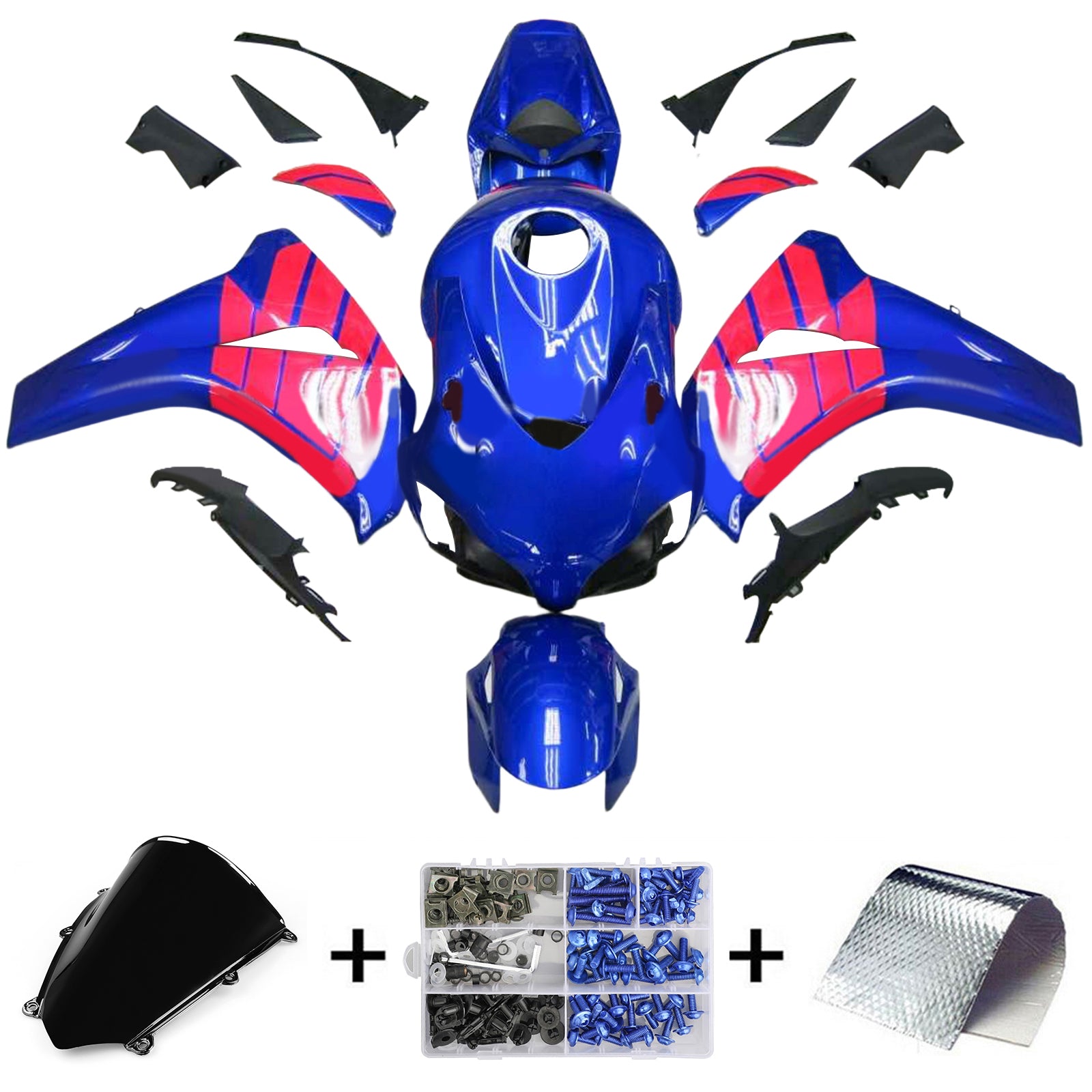Kit de carénage injecté en plastique ABS pour Honda CBR1000RR 2008-2011