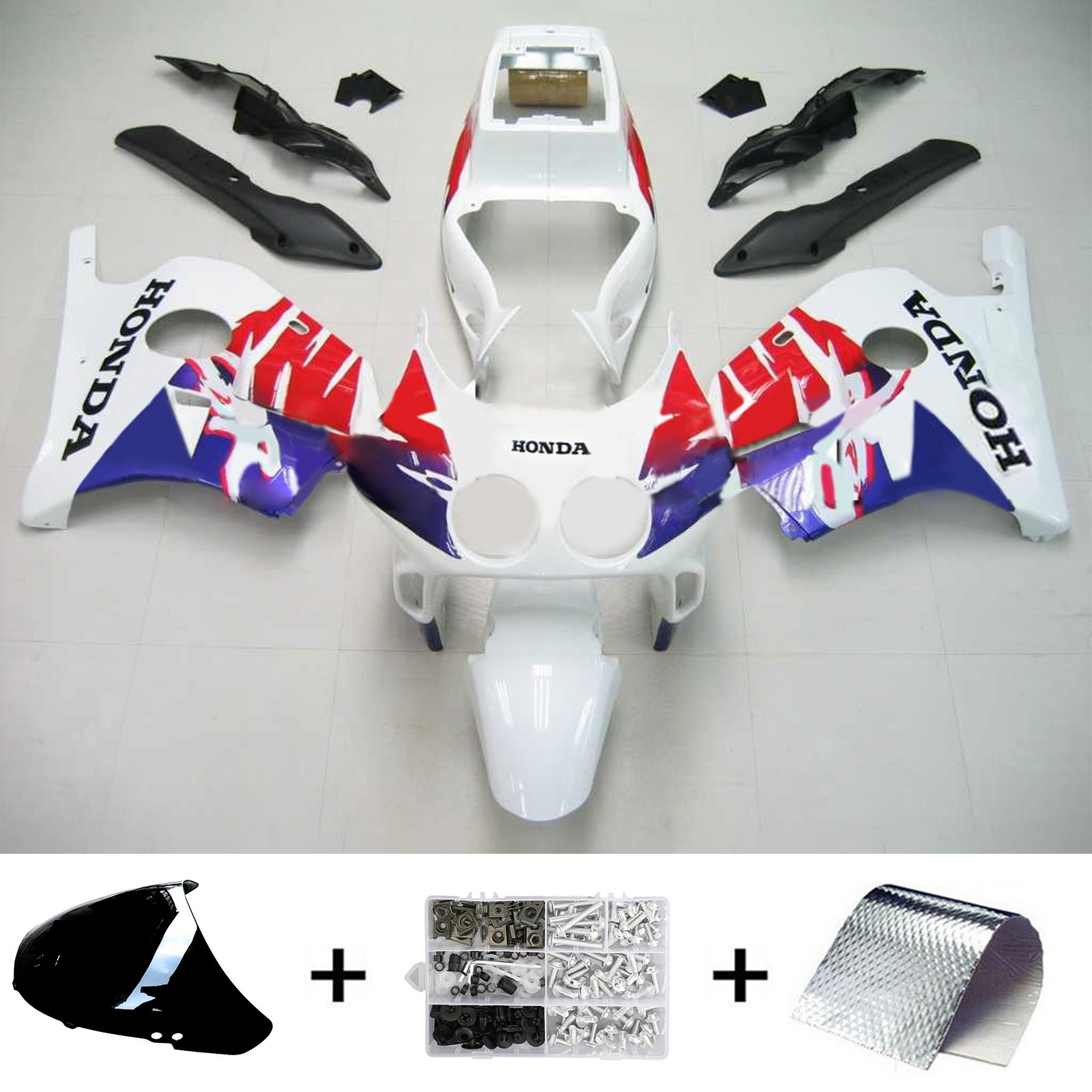 1990-1998 Honda CBR250RR MC22 Kit de carenado de inyección de carrocería de plástico Abs