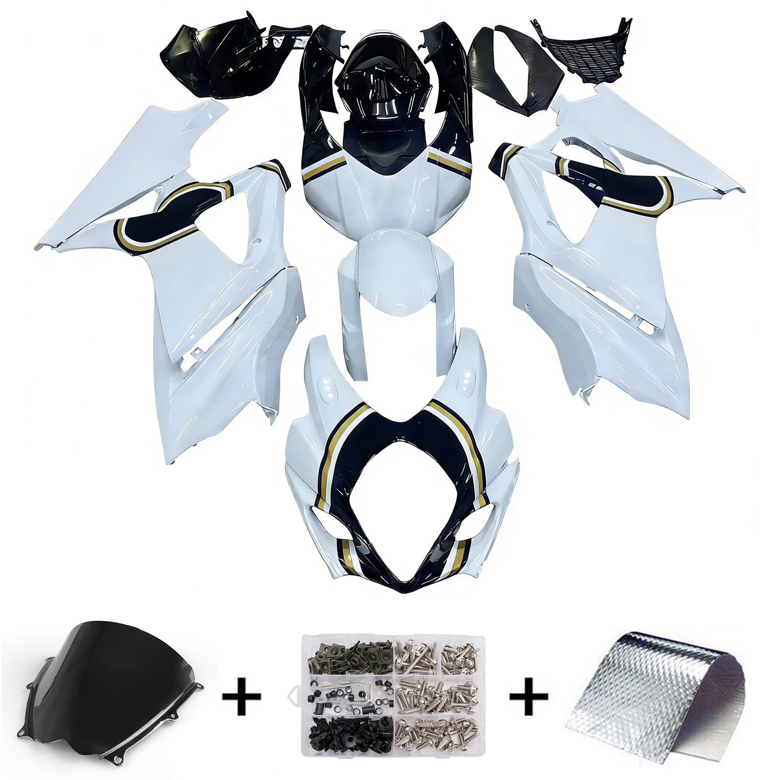 Kit de carénage par injection, carrosserie en plastique ABS, compatible avec Suzuki GSXR1000 2007-2008