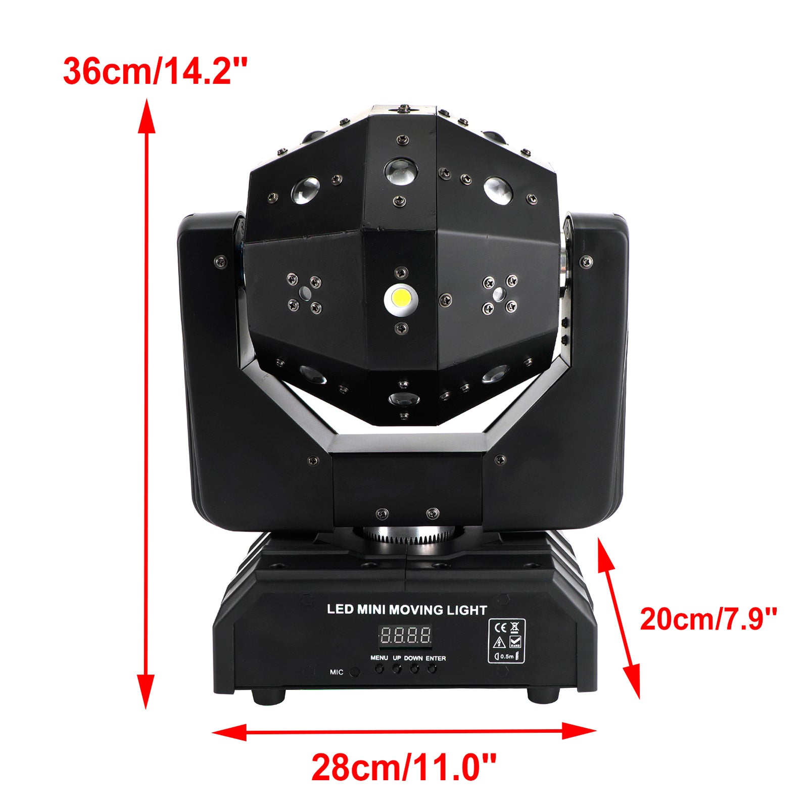 RGBW 3 en 1 LED efecto de iluminación láser fiesta DMX DJ luz de escenario cabeza móvil