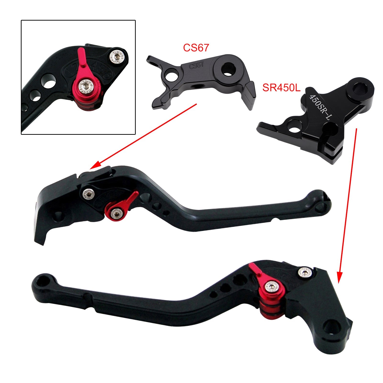Levier de frein et d'embrayage long compatible avec VOGE DS900X 900DSX 2024-2026