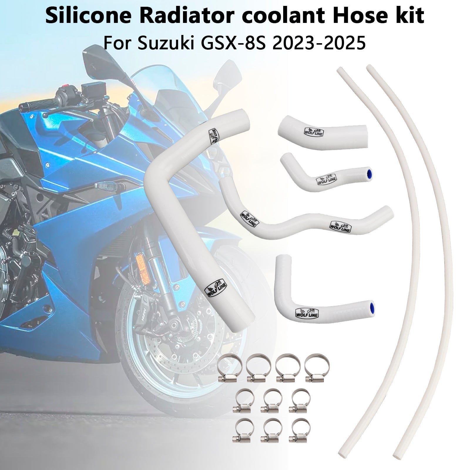 Durite de refroidissement en silicone pour radiateur Suzuki GSX-8S 2023-2025