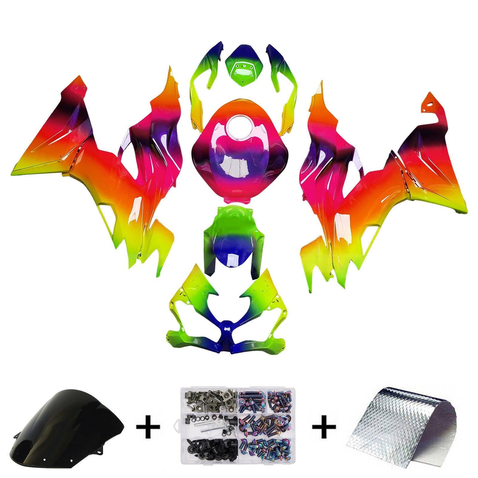 Injekcijski komplet, plastično telo ABS za Kawasaki ZX6R 2019-2023