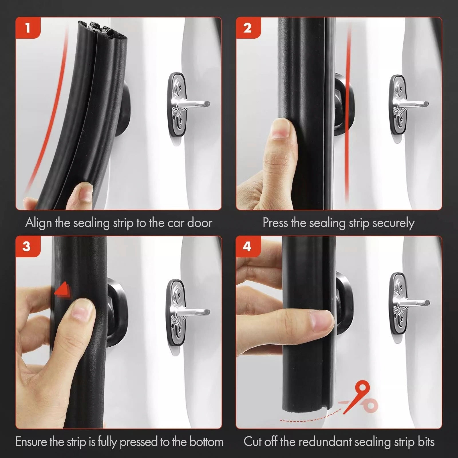 Kit di giunti impermeabilizzanti per porte anteriori sinistro e destro Chevrolet K1500 1996-1999, 2 camere, 1AWSK00228 AM-35015073