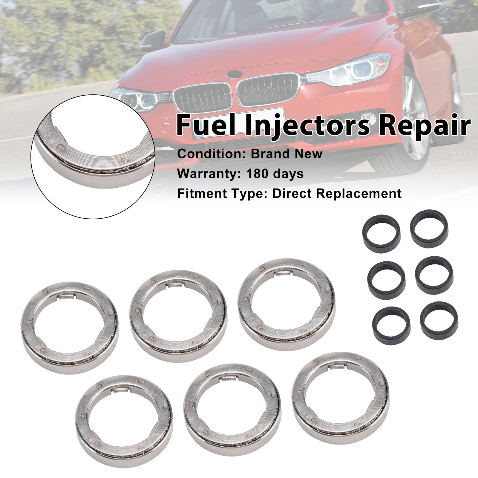 Articulación de'sellado y elemento d&12 inyectores de combustible para BMW 335i, 340i, 528i, N20, B38 y N55