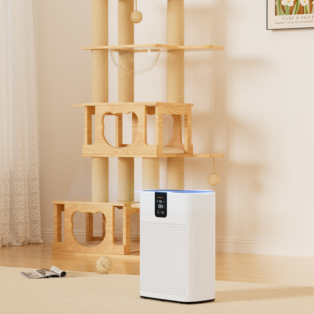 Tiho in pametno z aplikacijo za hišne dlake & Čistilec zraka za prah za dom – HEPA