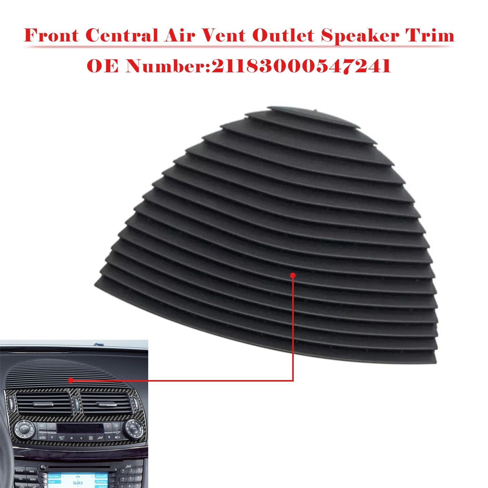 Obroba izhoda za zvočnik'sprednja centralna klimatska naprava za Benz razreda E W211 2003–2008
