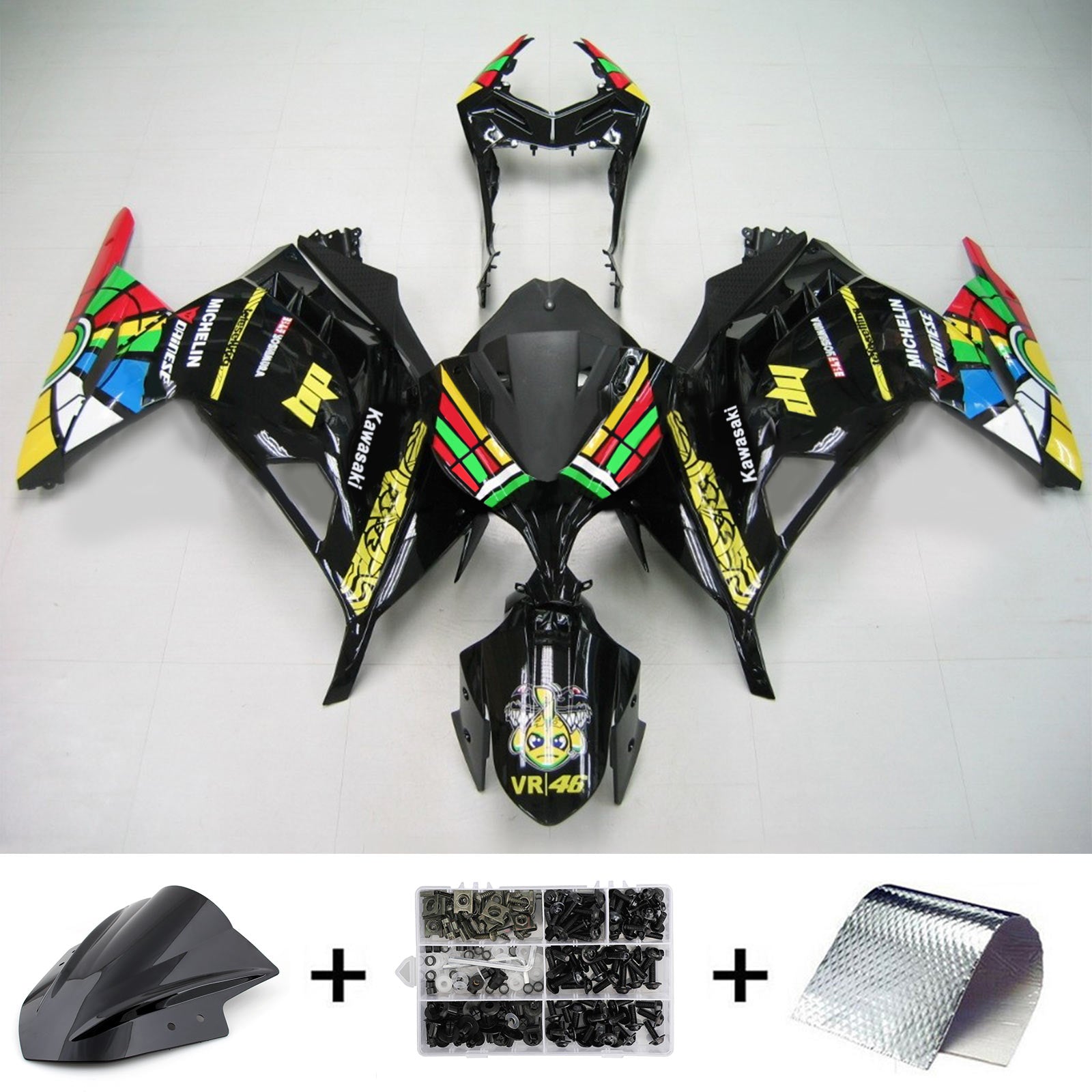 2013-2017 Kawasaki EX300 / Ninja300 Kit de carénage injection de carrosserie en plastique ABS