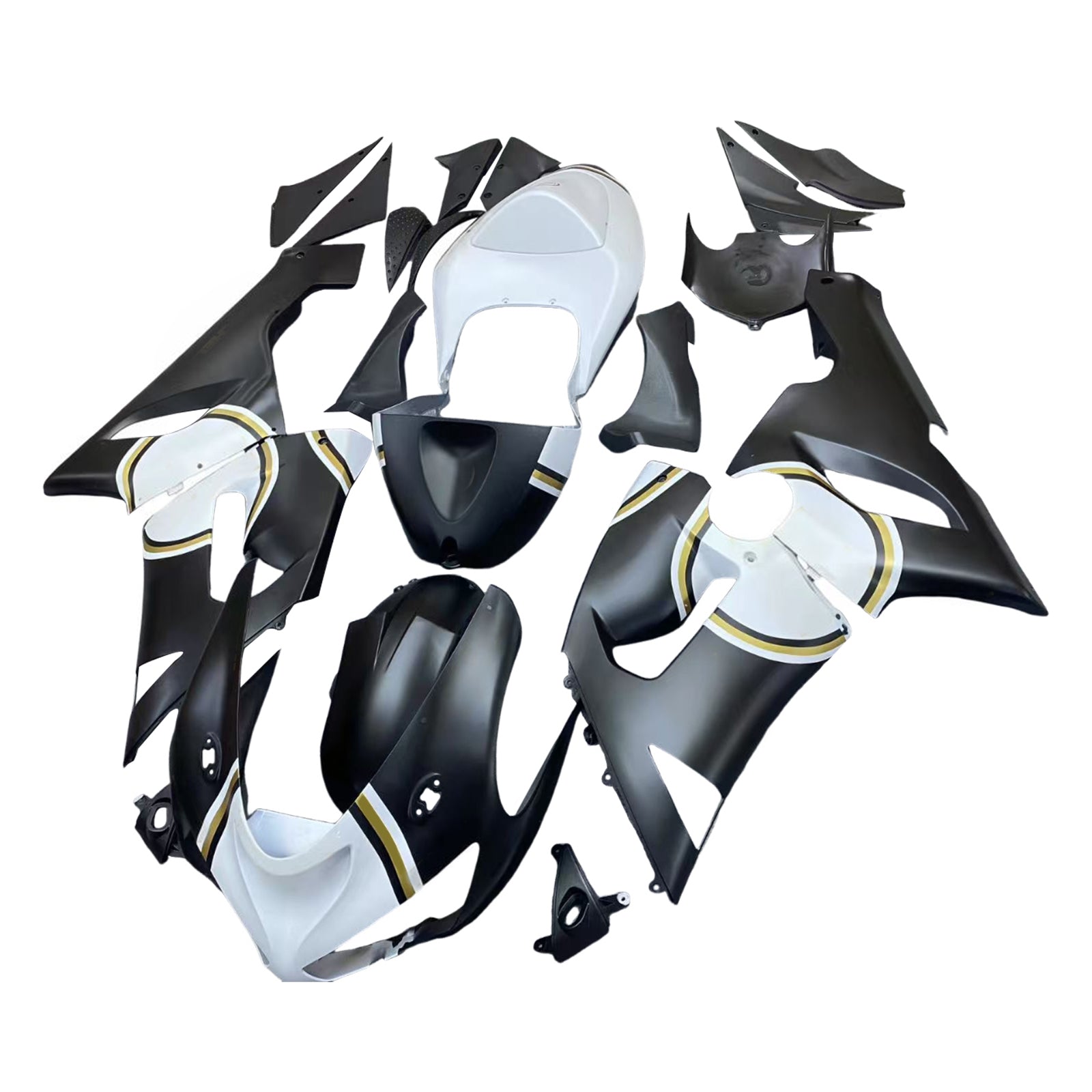 Kit de carénage en plastique ABS par injection Kawasaki ZX6R 636 2005-2006