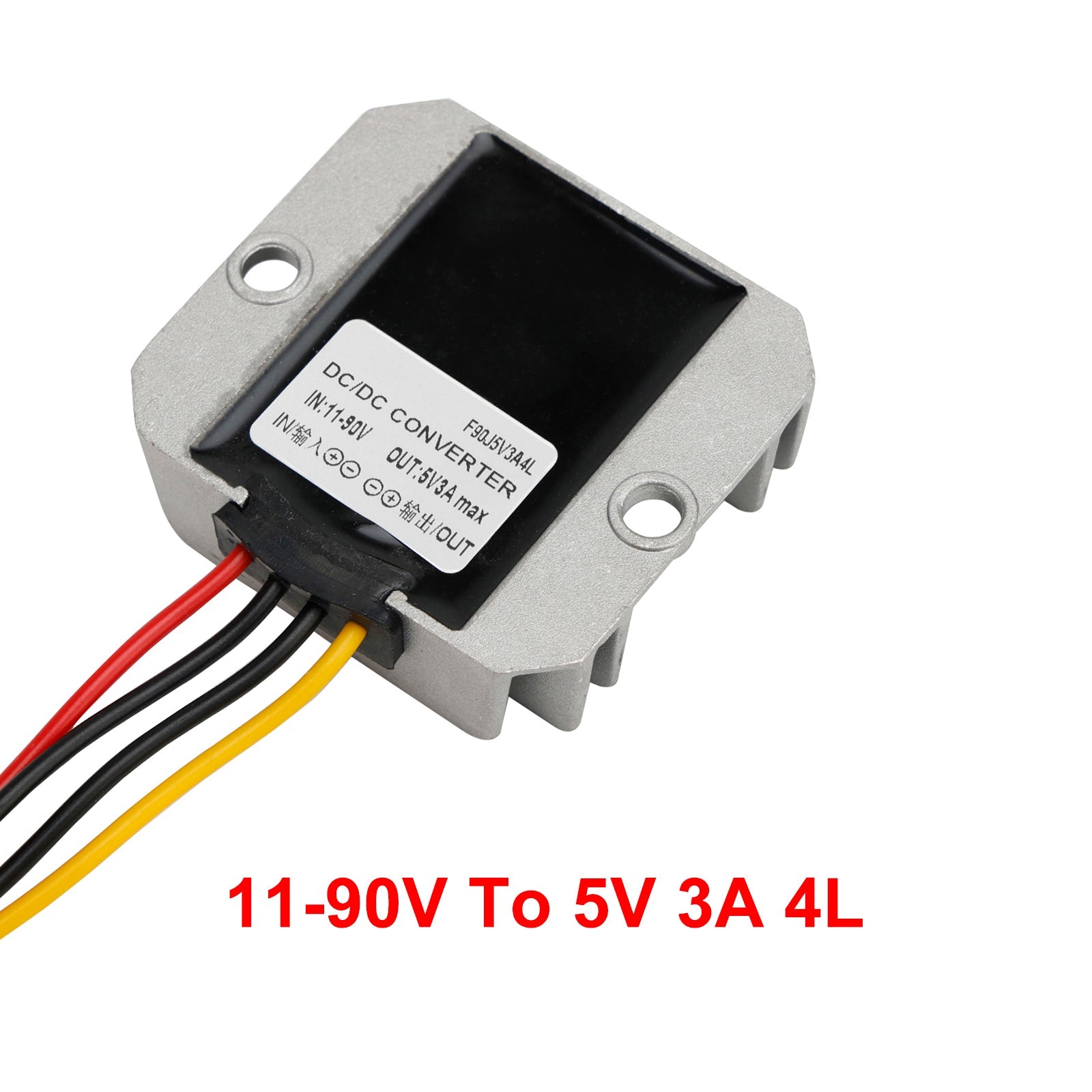 Convertisseur régulateur d'alimentation abaisseur étanche CC 11-90 V vers 5 V 3 A 15 W