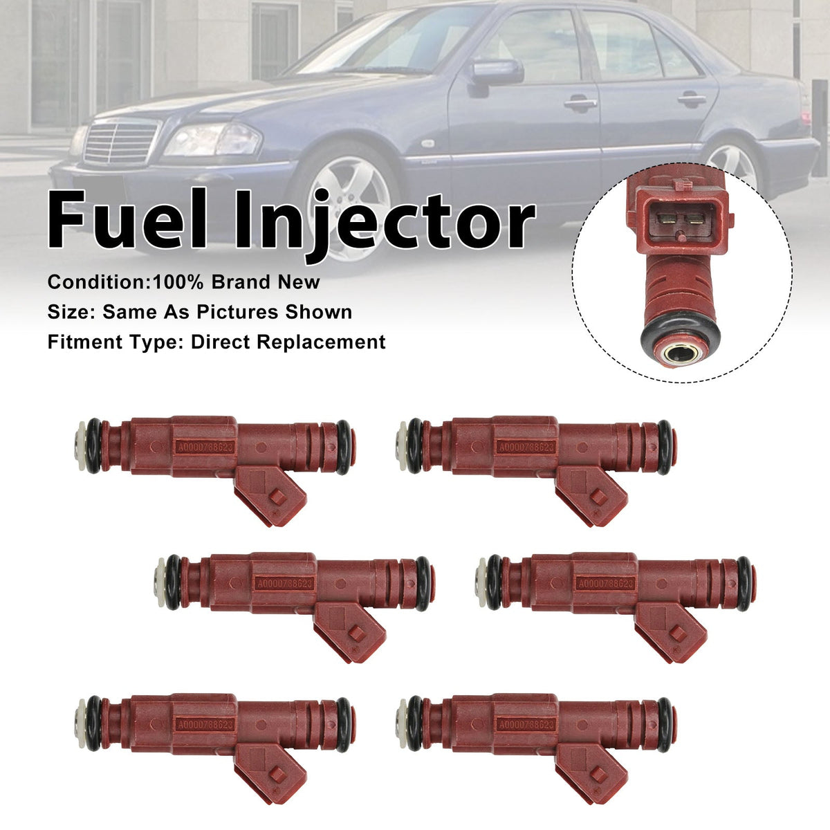 1997-1999 Per Mercedes-Benz S320 3.2 6 pezzi Iniettore di carburante 800-1651N 0280155757