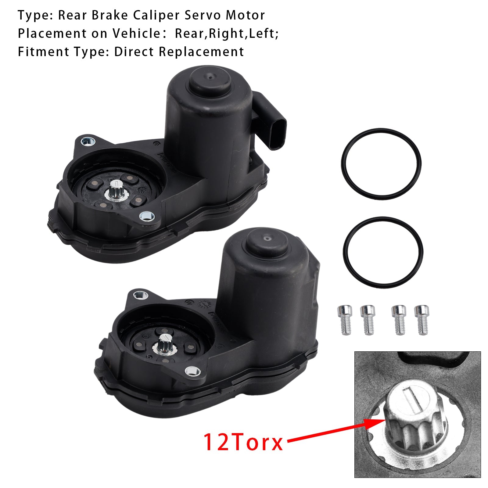 Paar achterremklauw servomotor voor Mercedes-Benz ABC CLA GLA 1729060300
